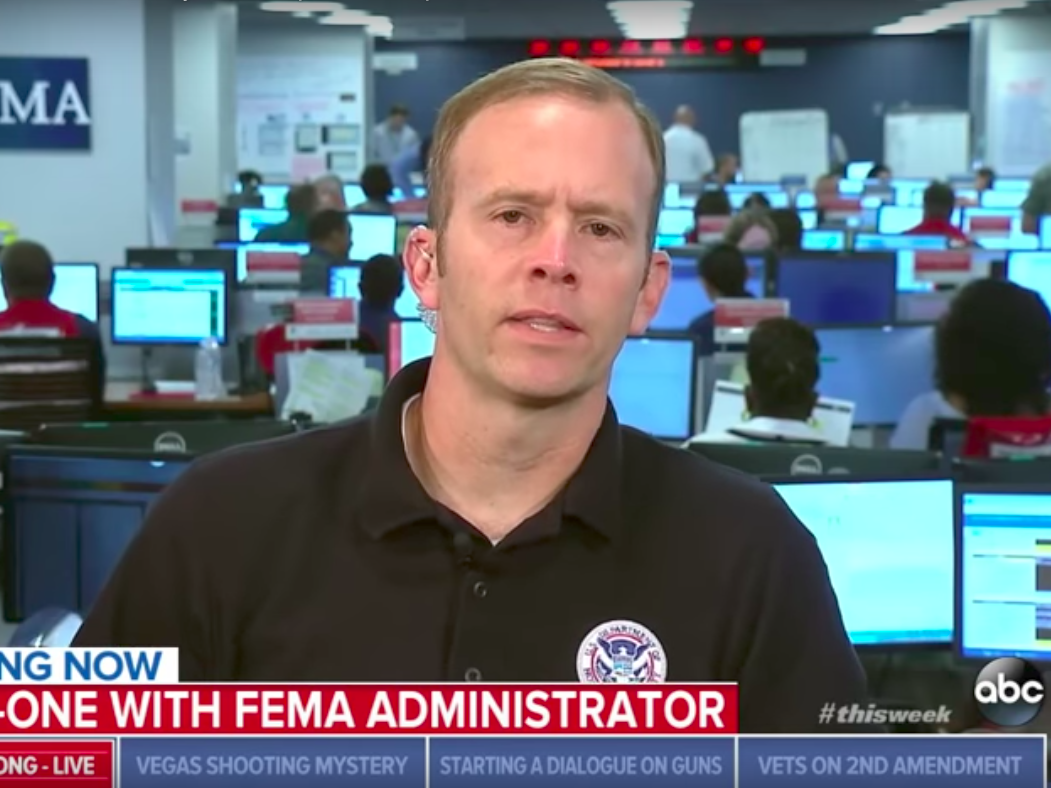 Fema administrator Brock Long says he has "filtered out" the Mayor of San Juan