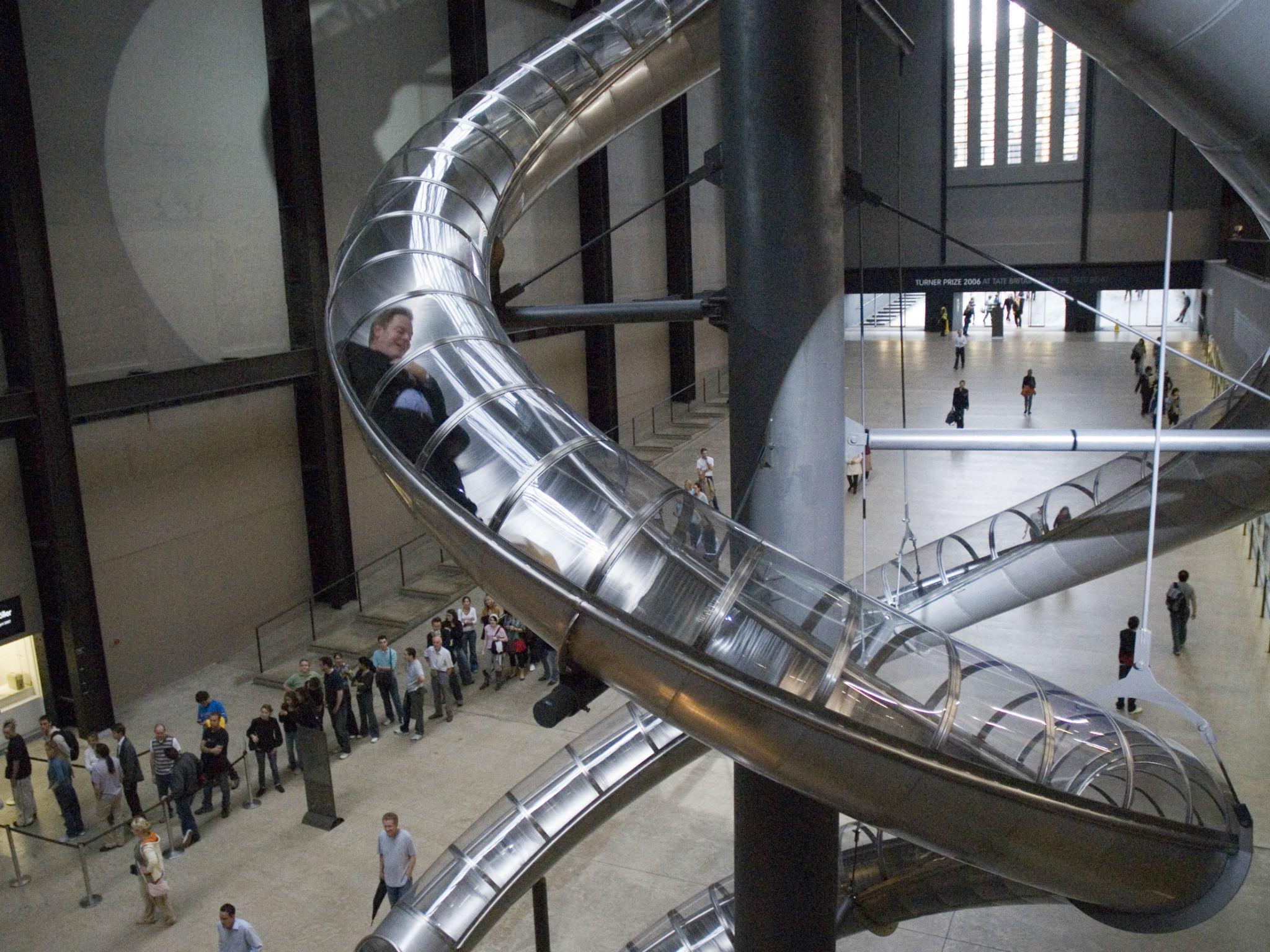 Carsten Holler famously turned the Turbine Hall into a giant amusement park for The Unilever Series 2006 (Tate Photography)