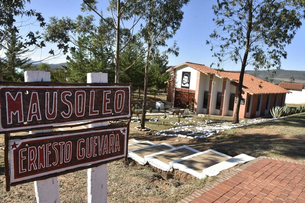 The simple mausoleum is a far cry from Guevara’s tomb in Cuba (Getty)