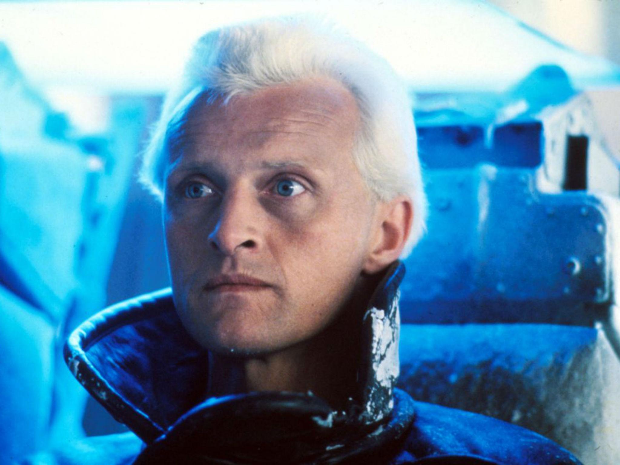 Rutger Hauer as replicant Roy Batty in the Ridley Scott film ‘Blade Runner’