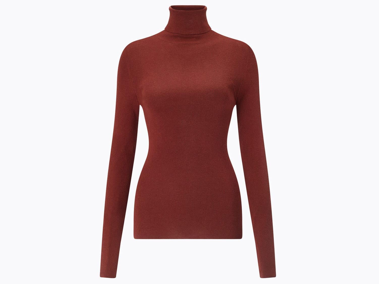 Silk Cotton Polo Neck Jumper, £90, Jigsaw