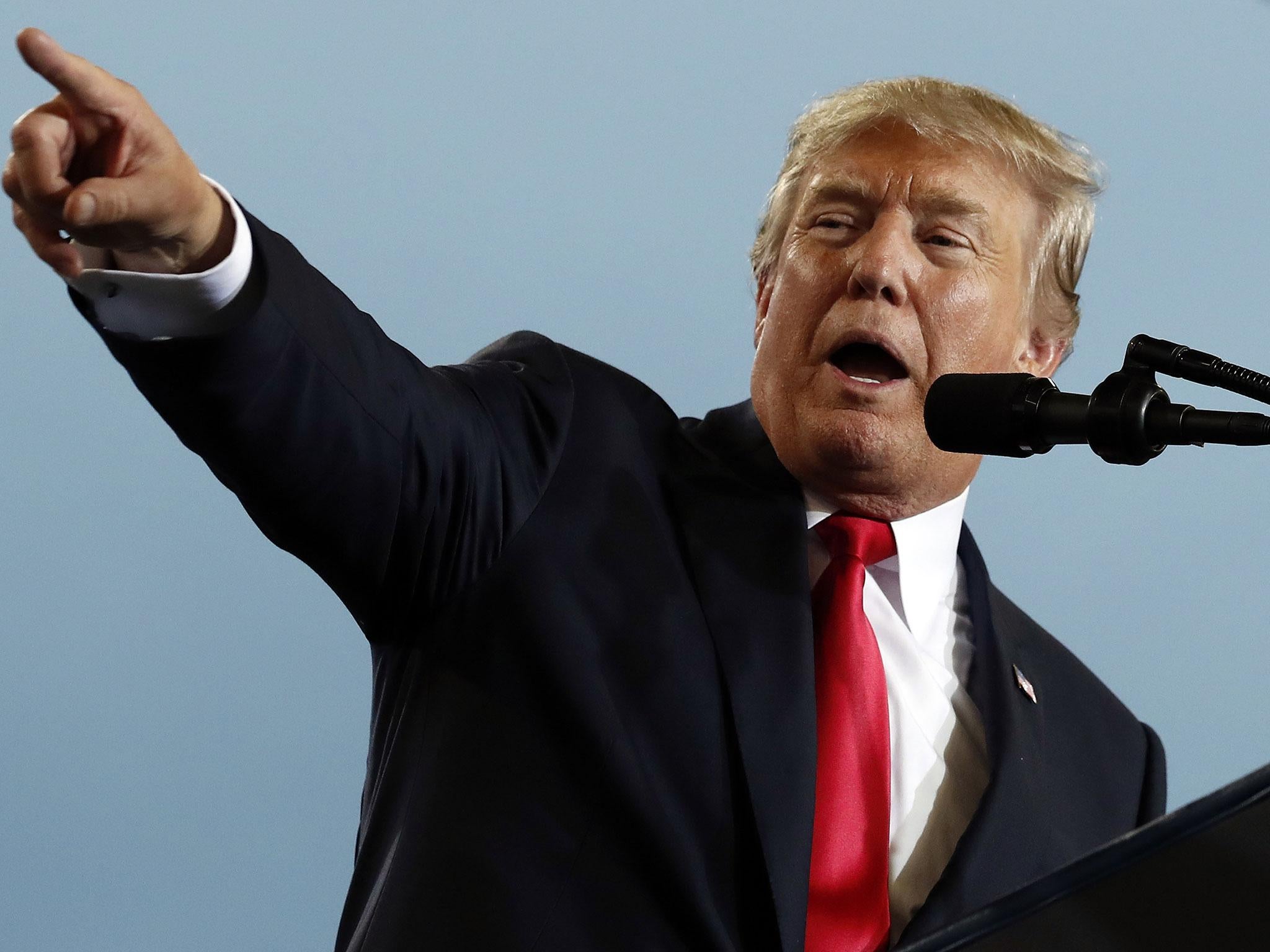 Donald Trump speaks about tax reform during an event at the Harrisburg International Airport in Middletown, Pennsylvania