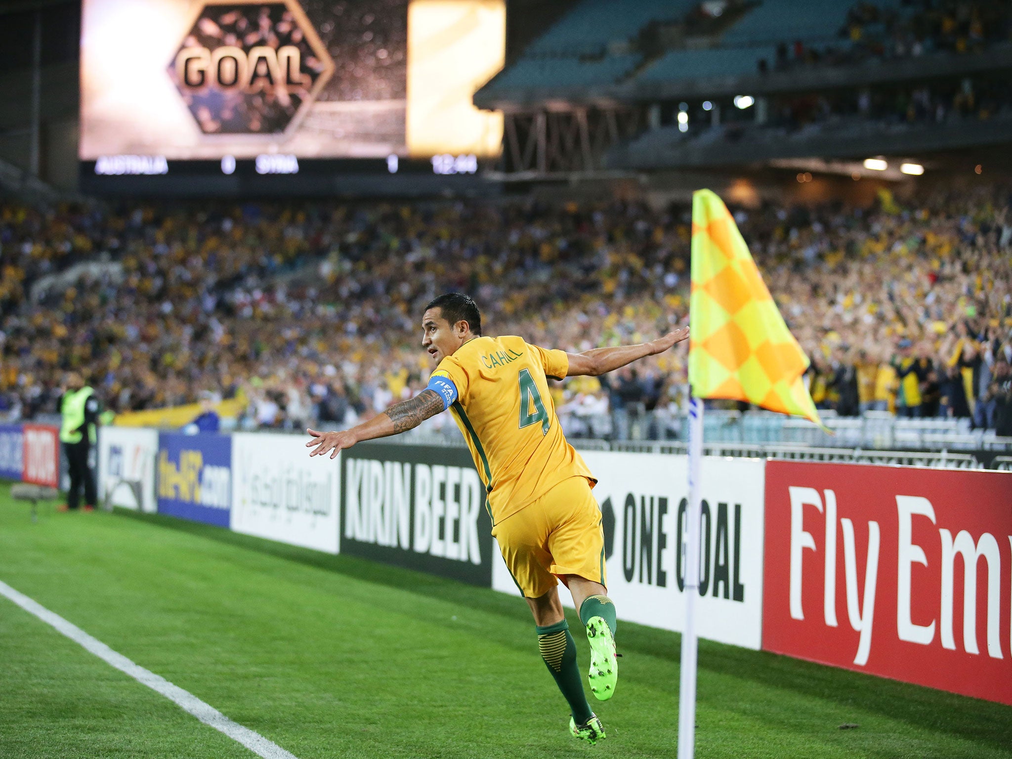 Tim Cahill scored the winning goal that dumped Syria out of the World Cup earlier this week