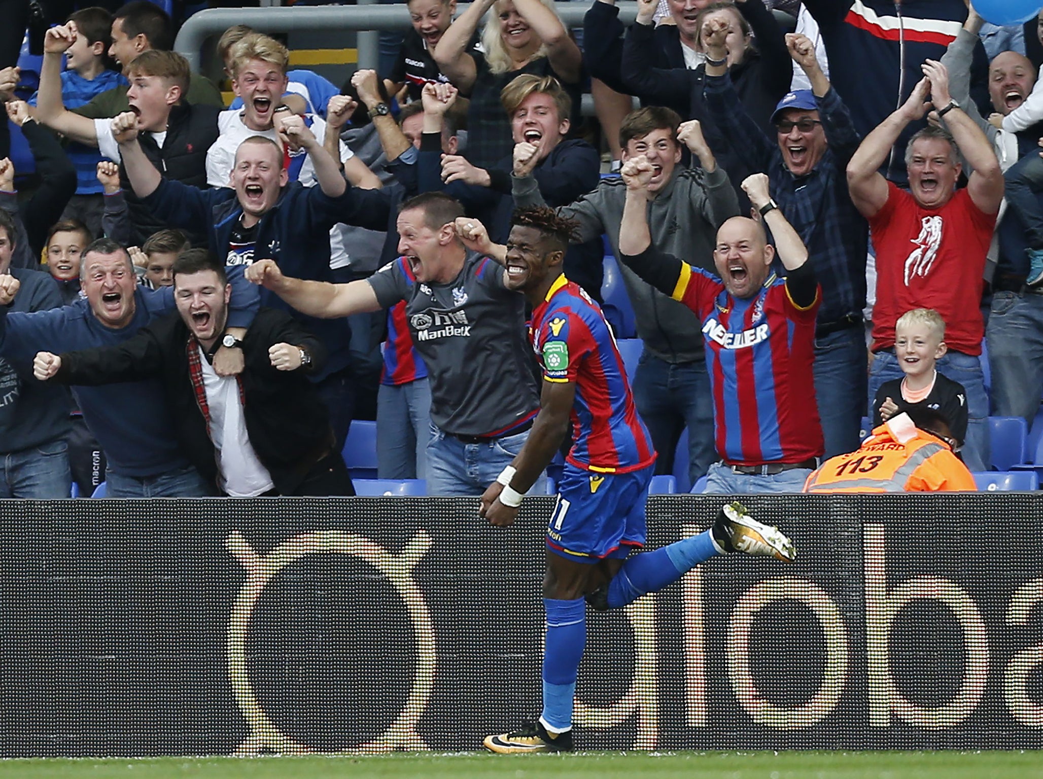 Zaha scored the vital winning goal for Palace