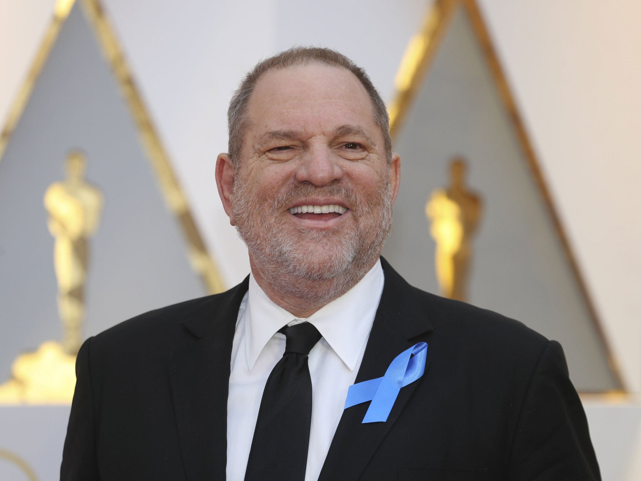 Harvey Weinstein at the 2017 Oscars ceremony in Febuary; the Academy announced on Saturday he would be expelled after more than 20 years in the organisation