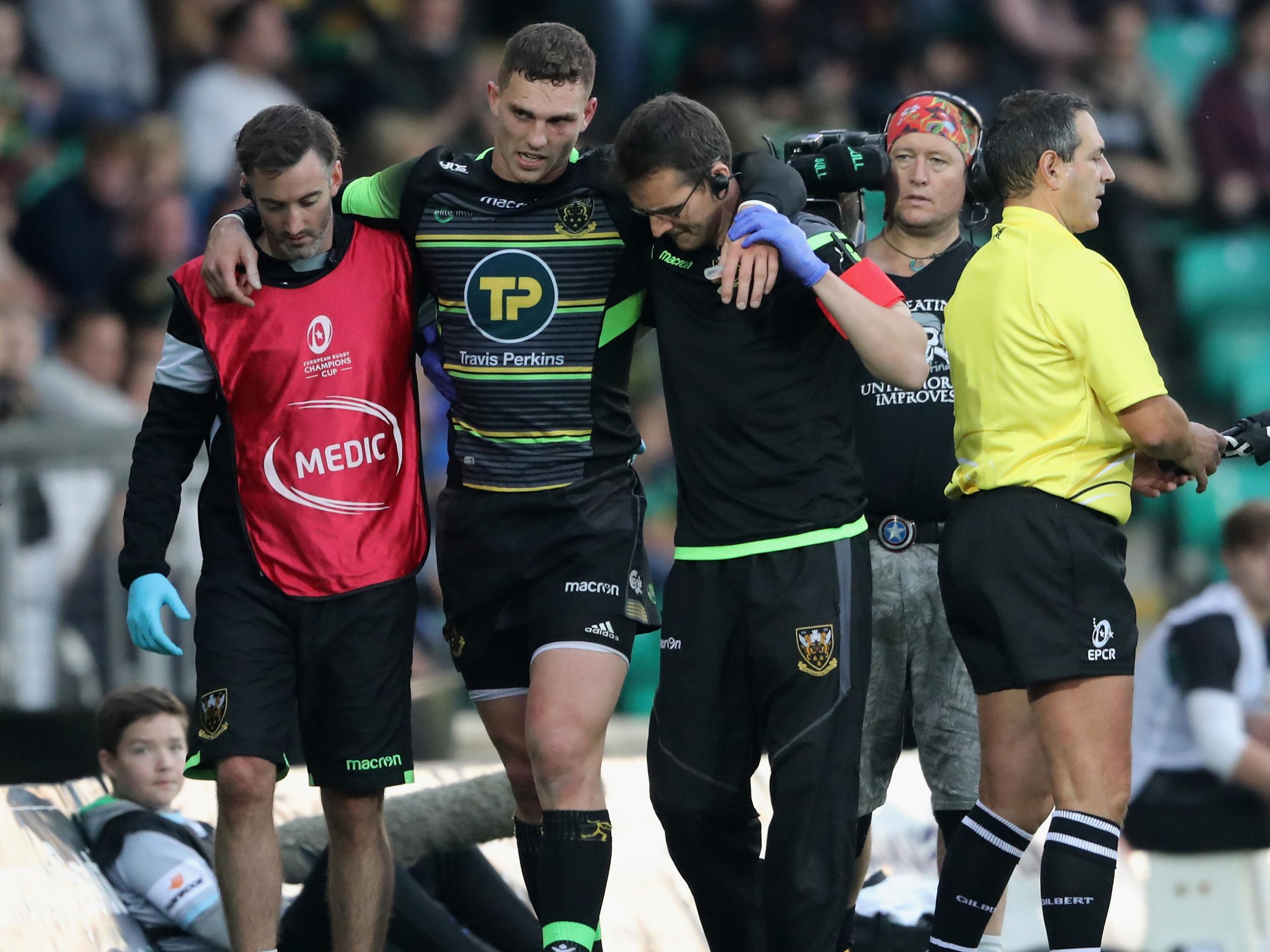 George North was forced from the field with an injury