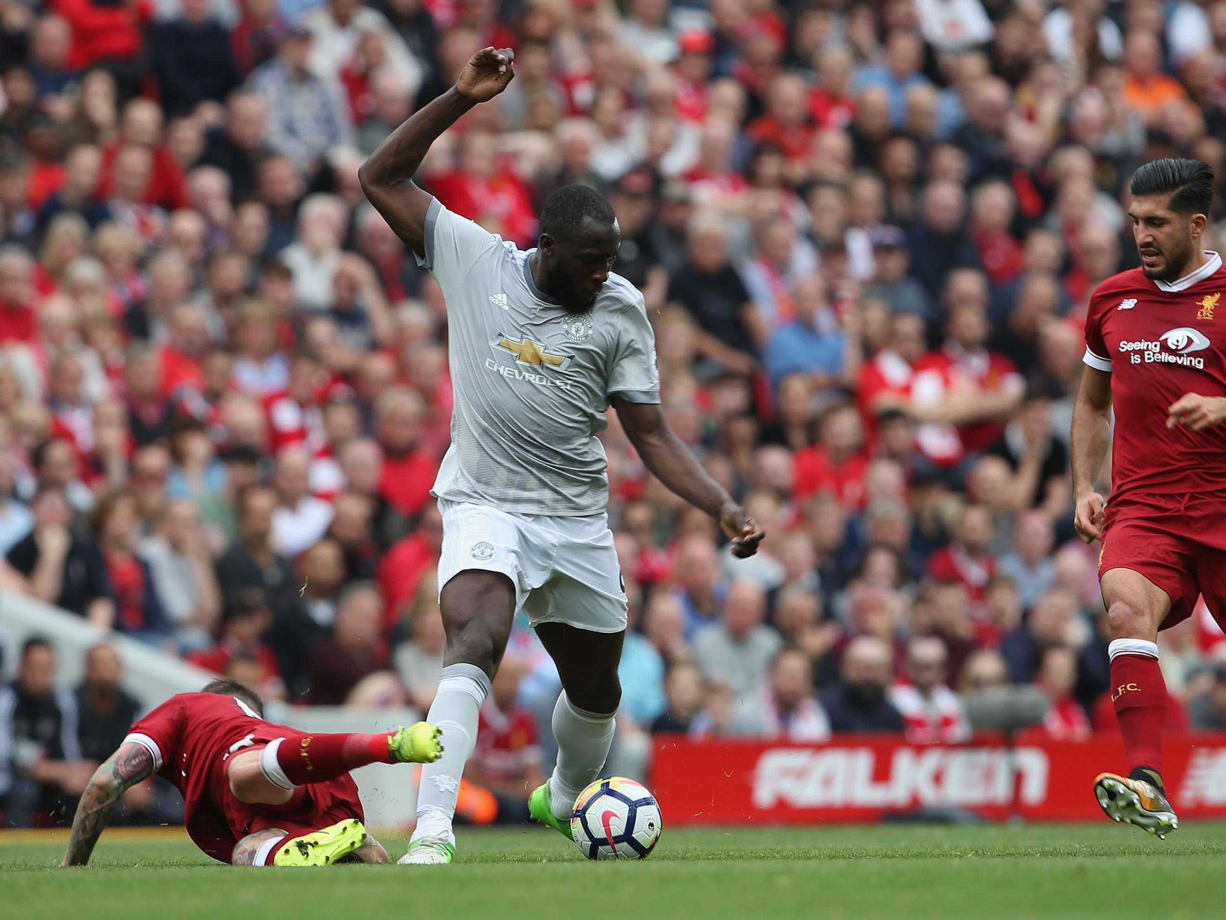 Lukaku raced away after the collision with Lovren