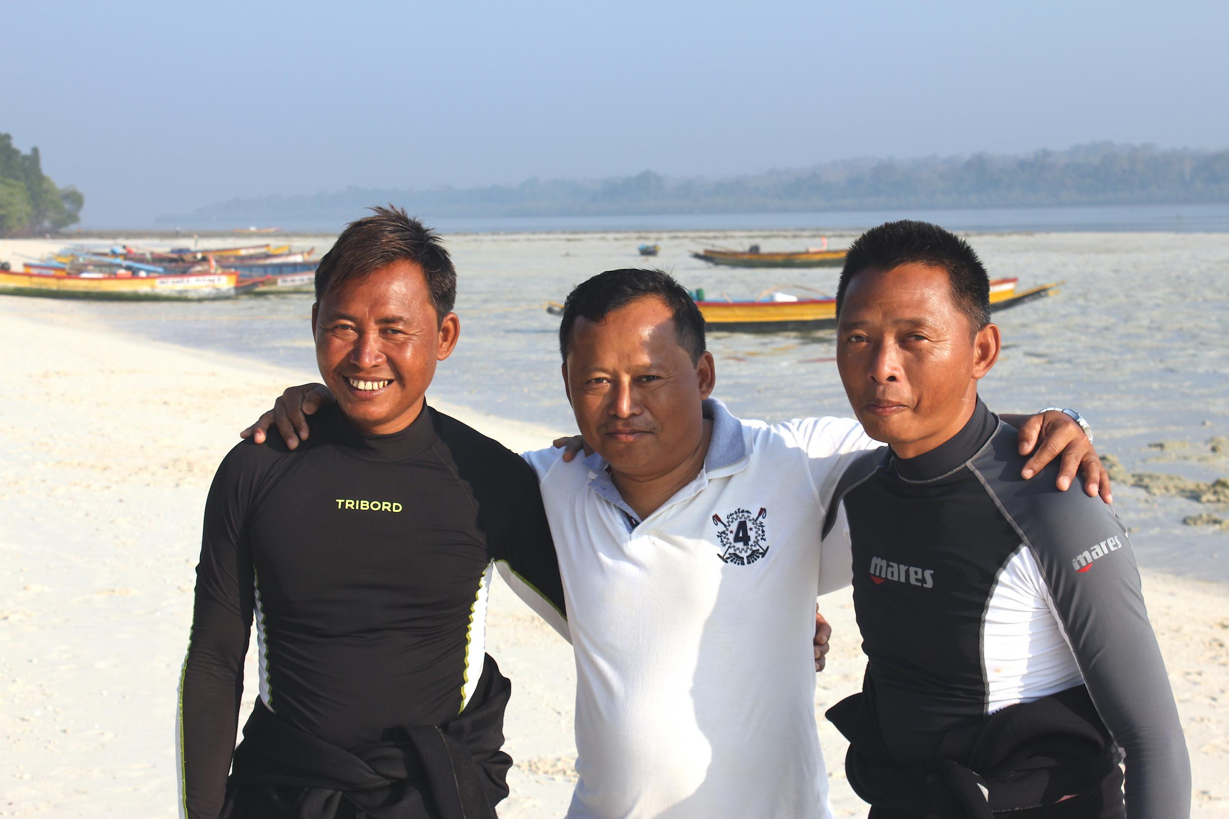 Johnny, Dickson and Jackson Poayasay have the three best dive sites named after them