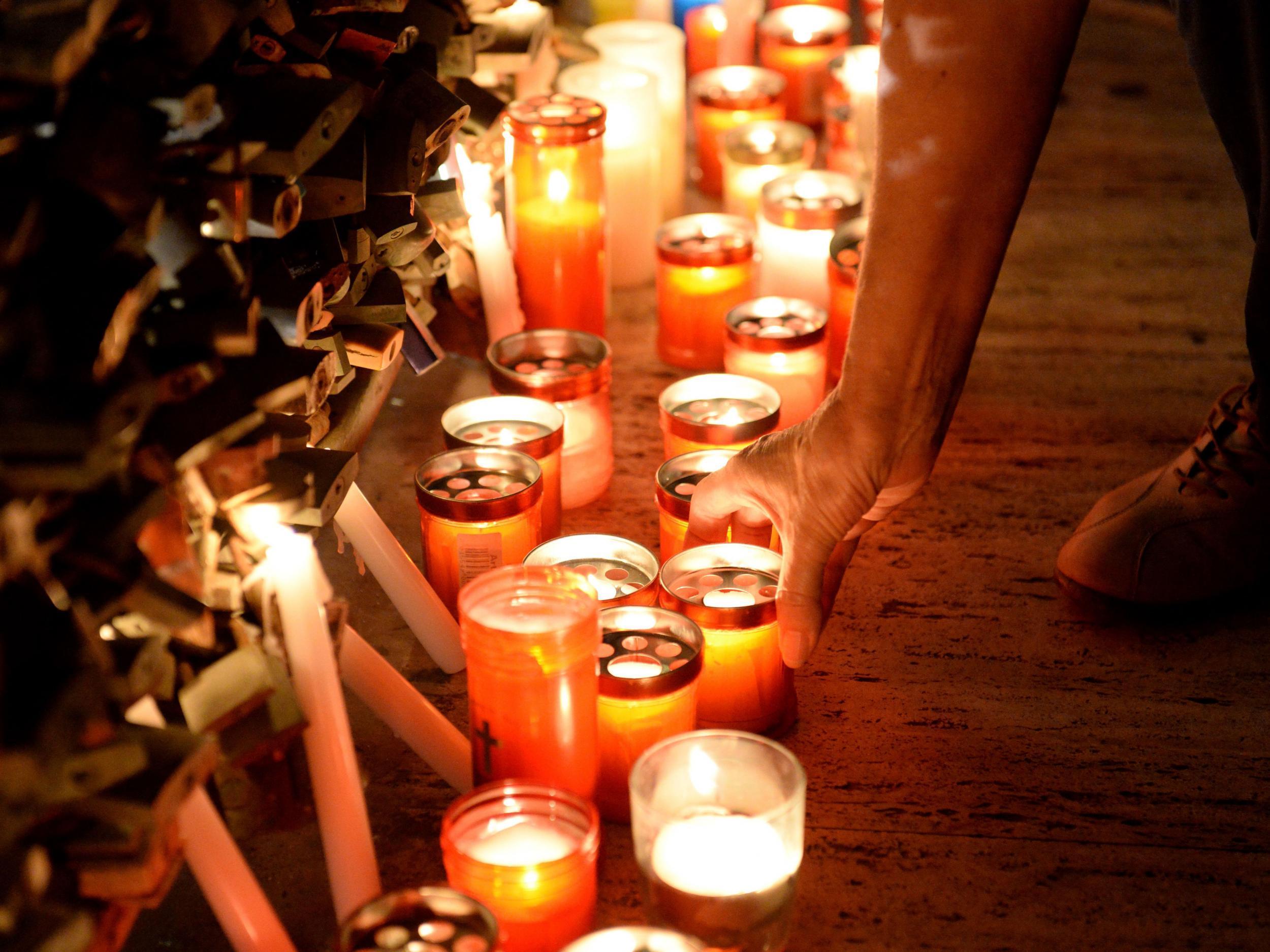 A candlelight vigil in Sliema held in tribute to the late journalist