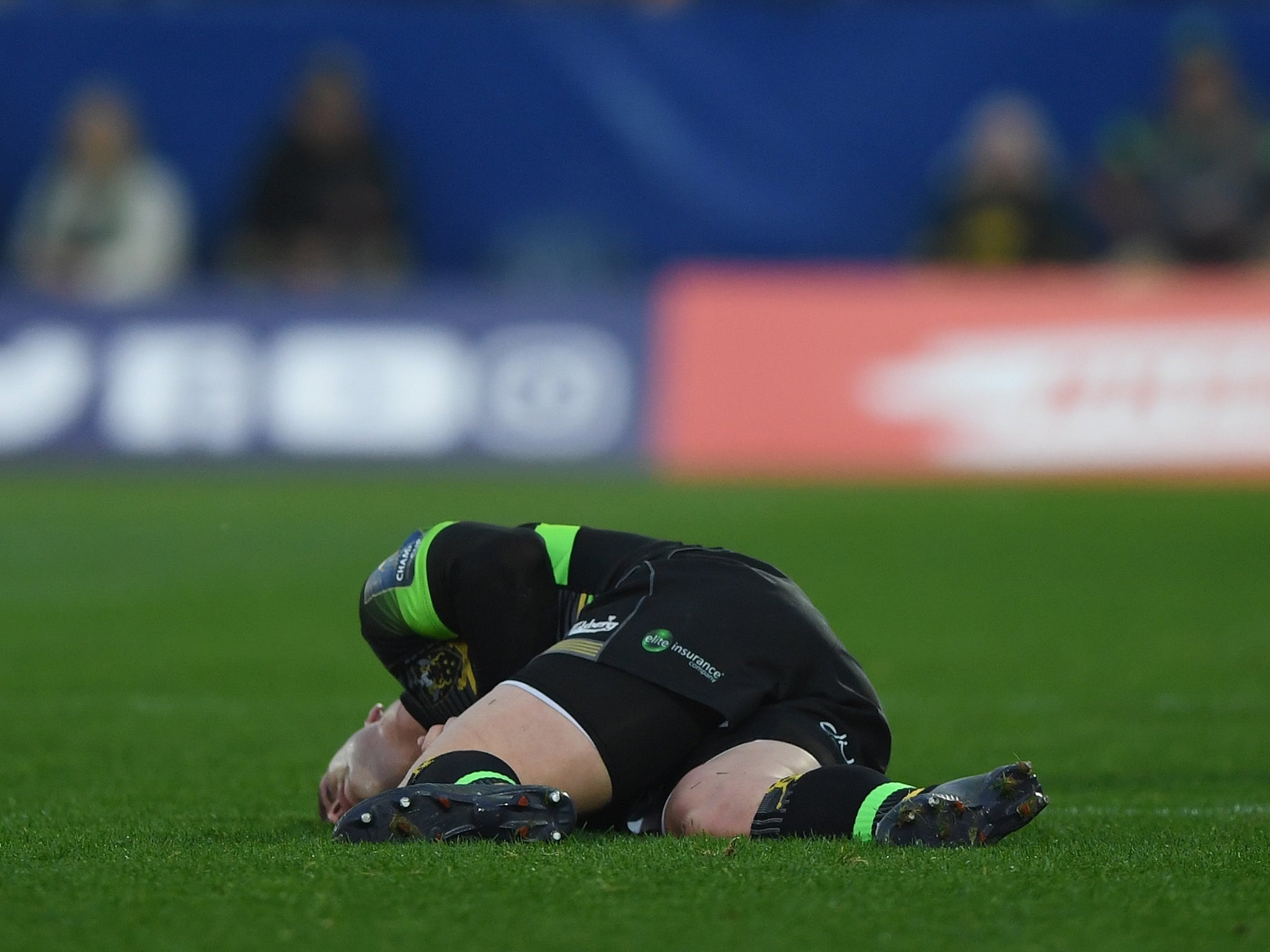 North attempted to run off the injury but collapsed immediately on the pitch