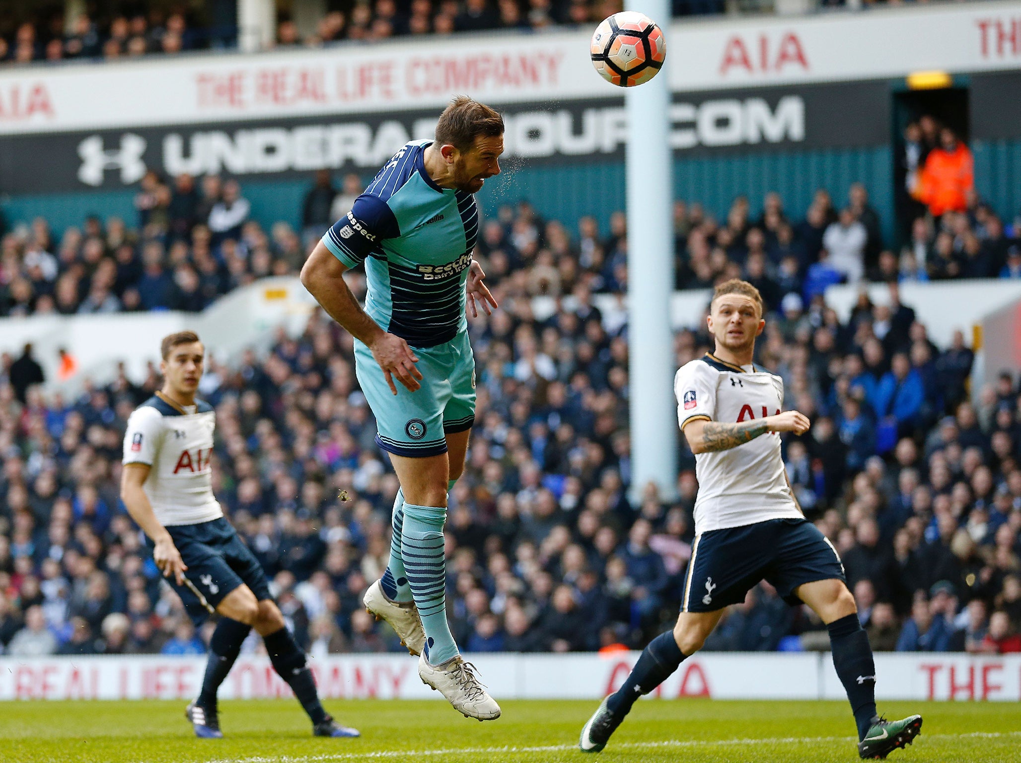 Hayes in action against Tottenham Hotspur last season