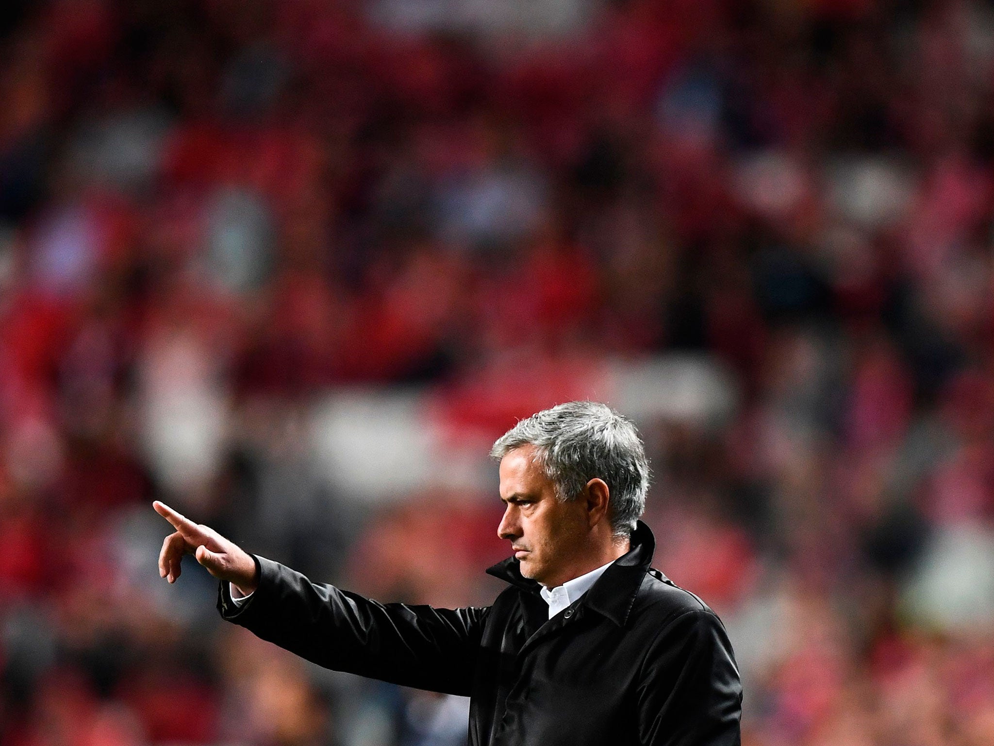 Jose Mourinho issues instructions from the sidelines