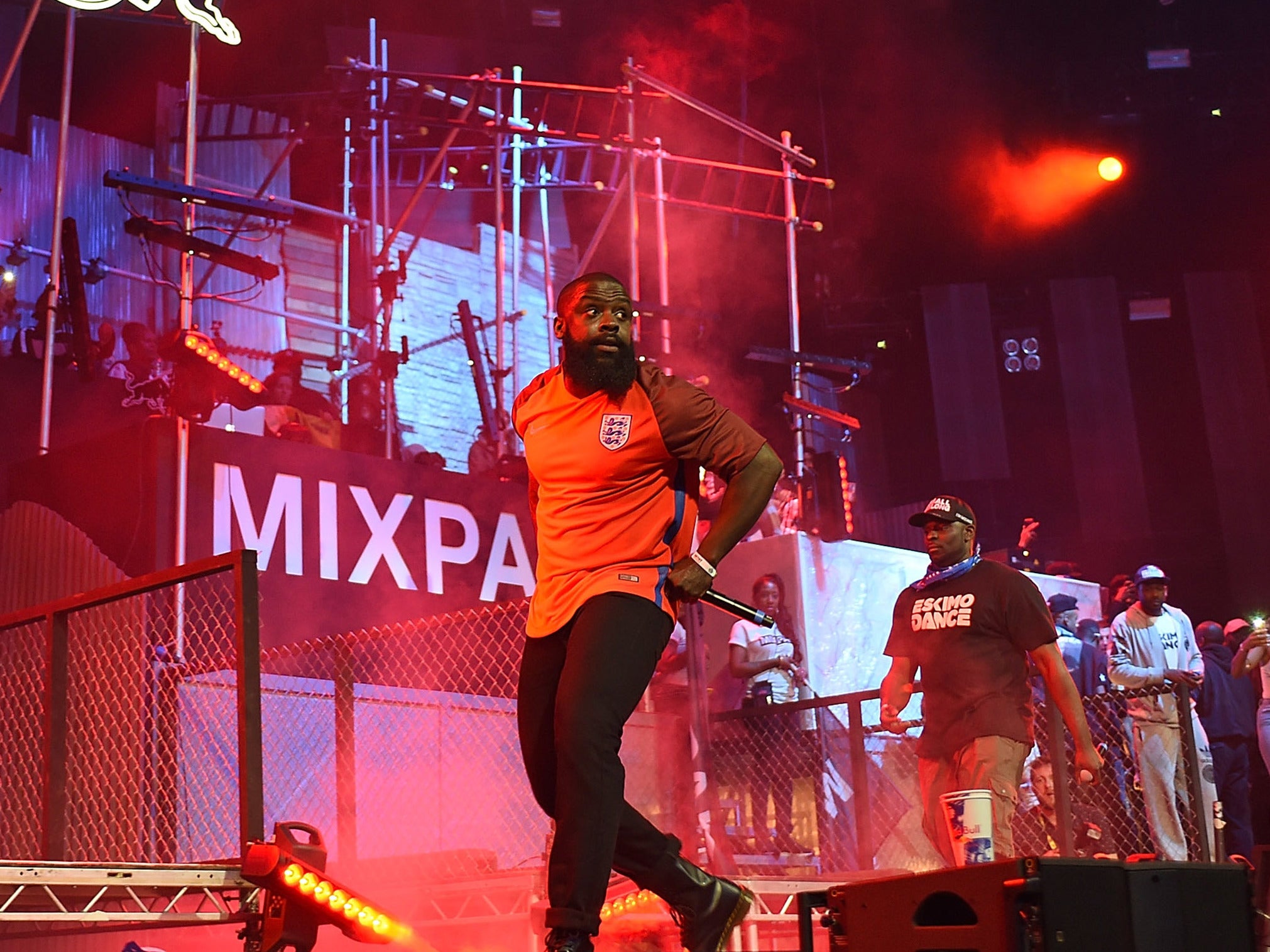 Solo 45, centre, performs at Red Bull Culture Clash at the O2 Arena on June 17, 2016 in London