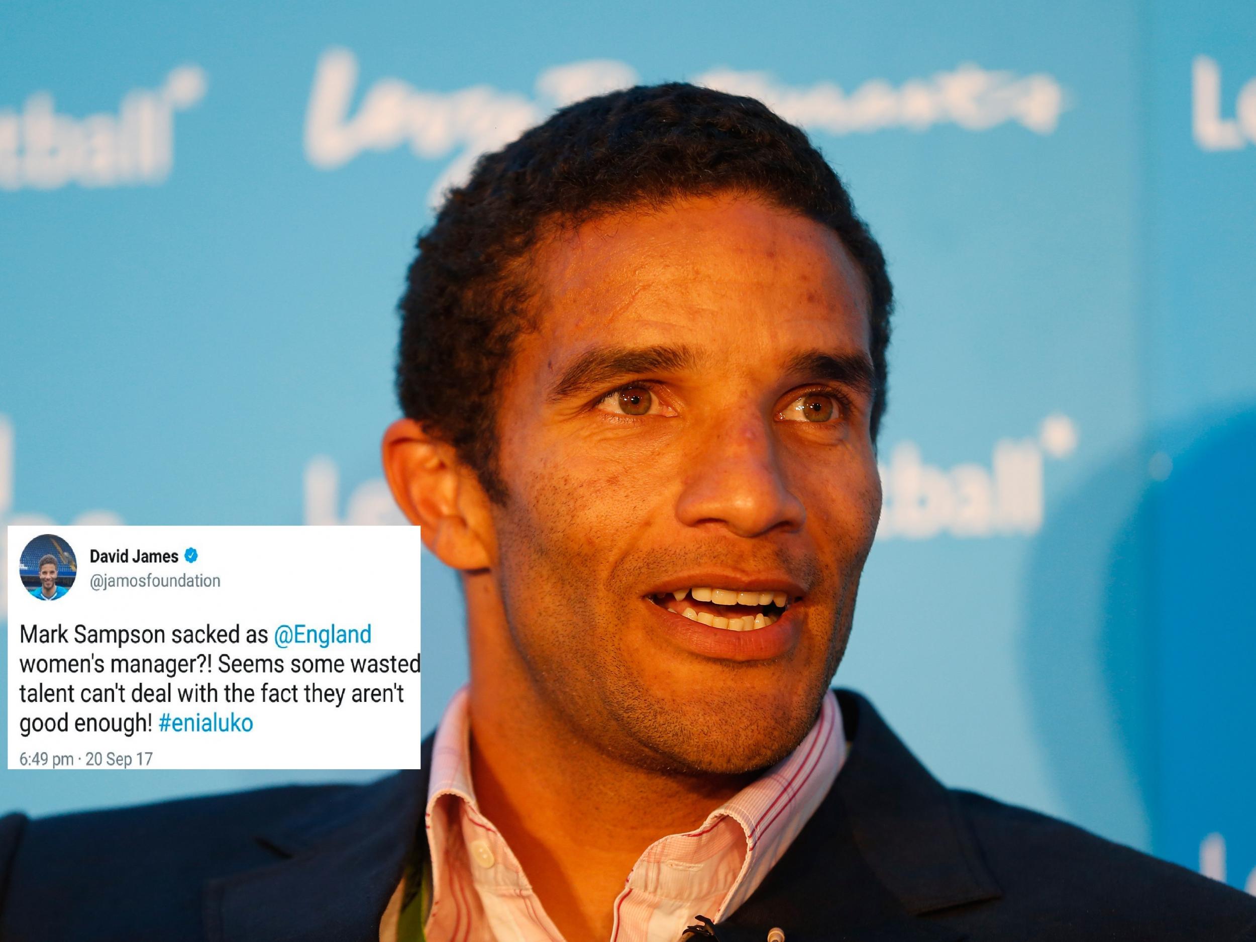 David James won 53 caps for the England men's team