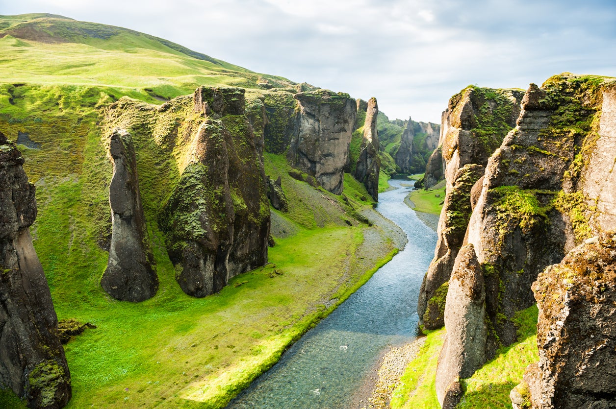 Fjadrargljufur canyon in Iceland