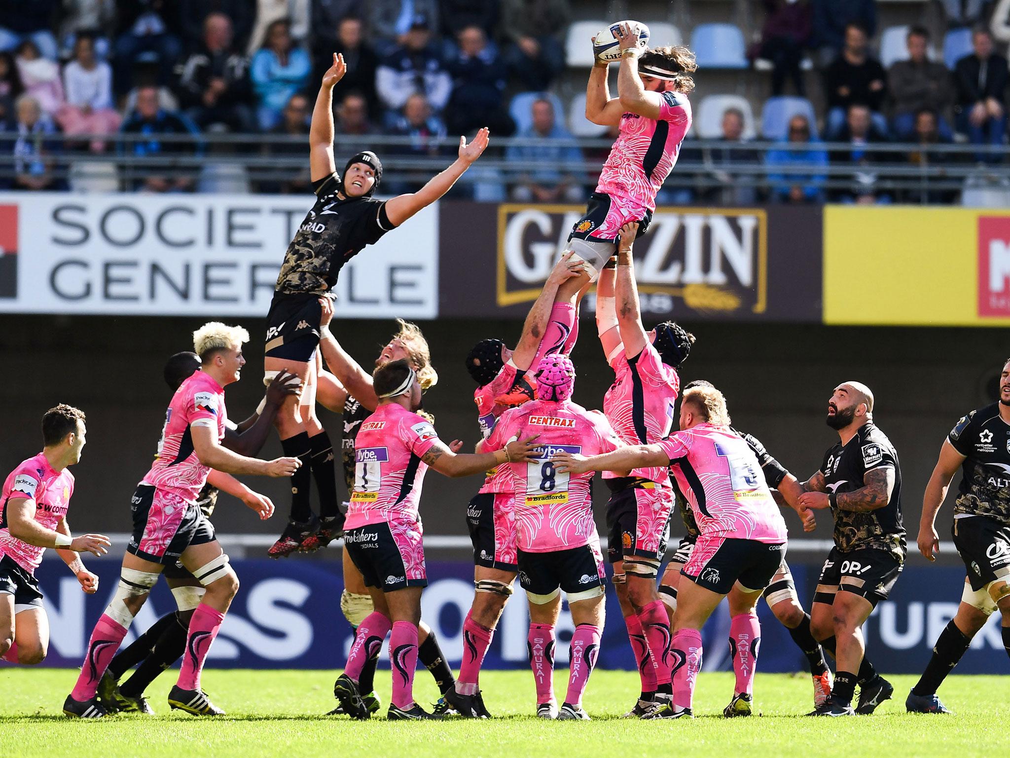 &#13;
Exeter at the line-out &#13;