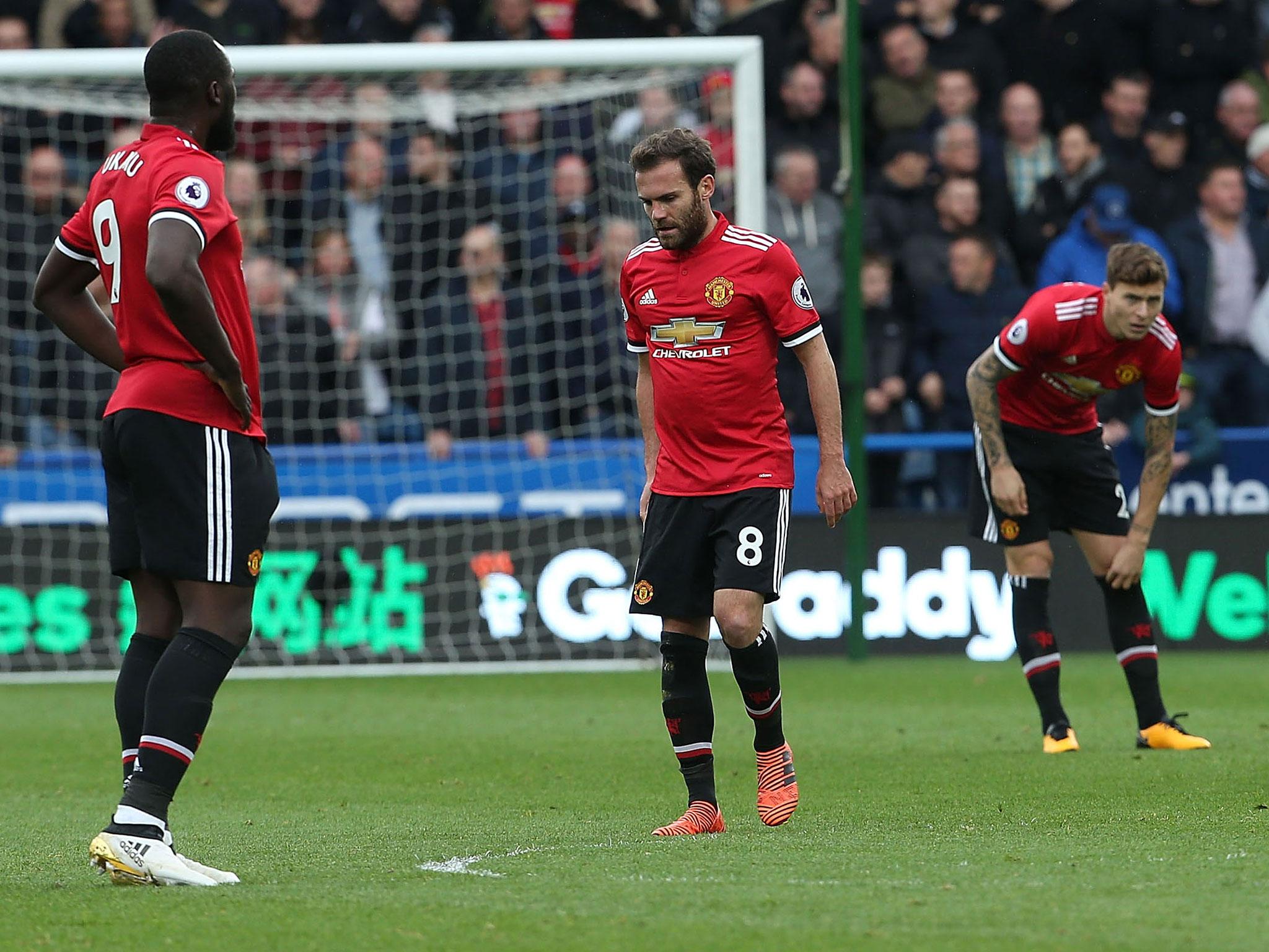 &#13;
Mata looks on after defeat at Huddersfield &#13;