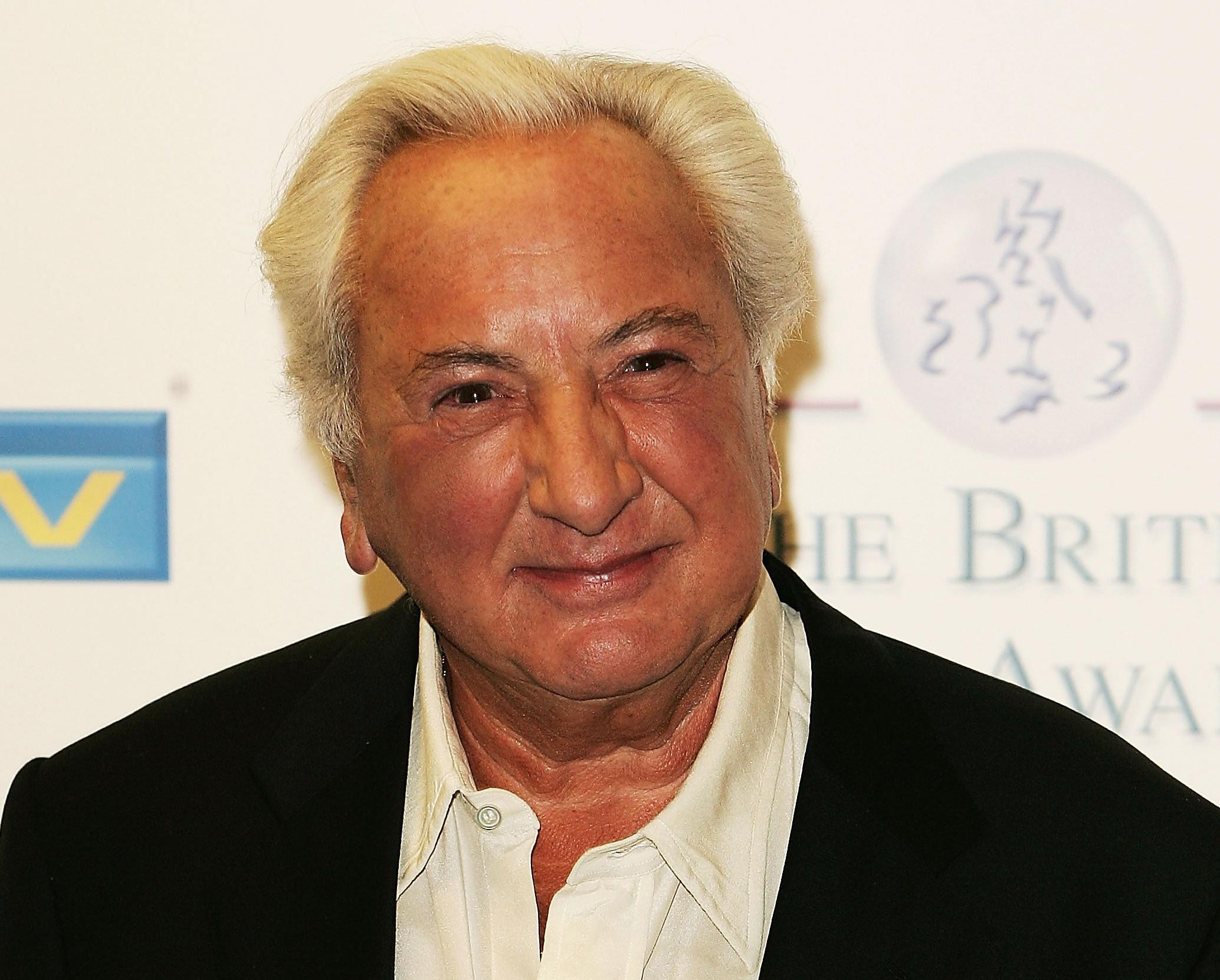 Michael Winner poses at the British Soap Awards 2005