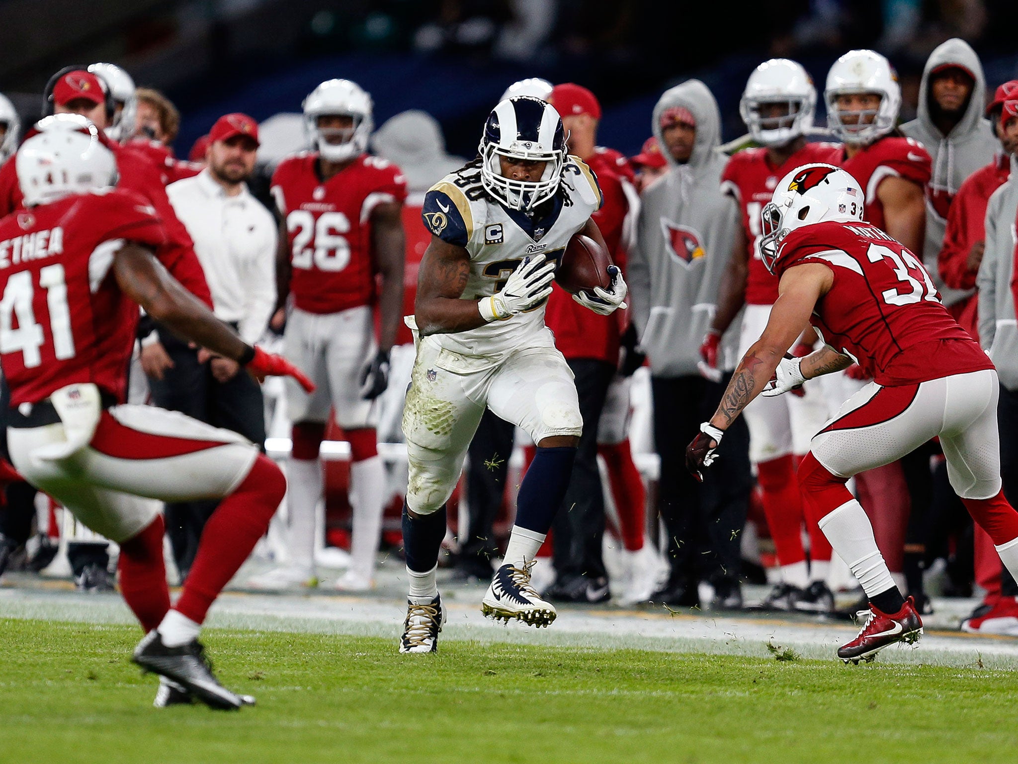 The Los Angeles Rams and Arizona Cardinals went head to head at Twickenham over the weekend