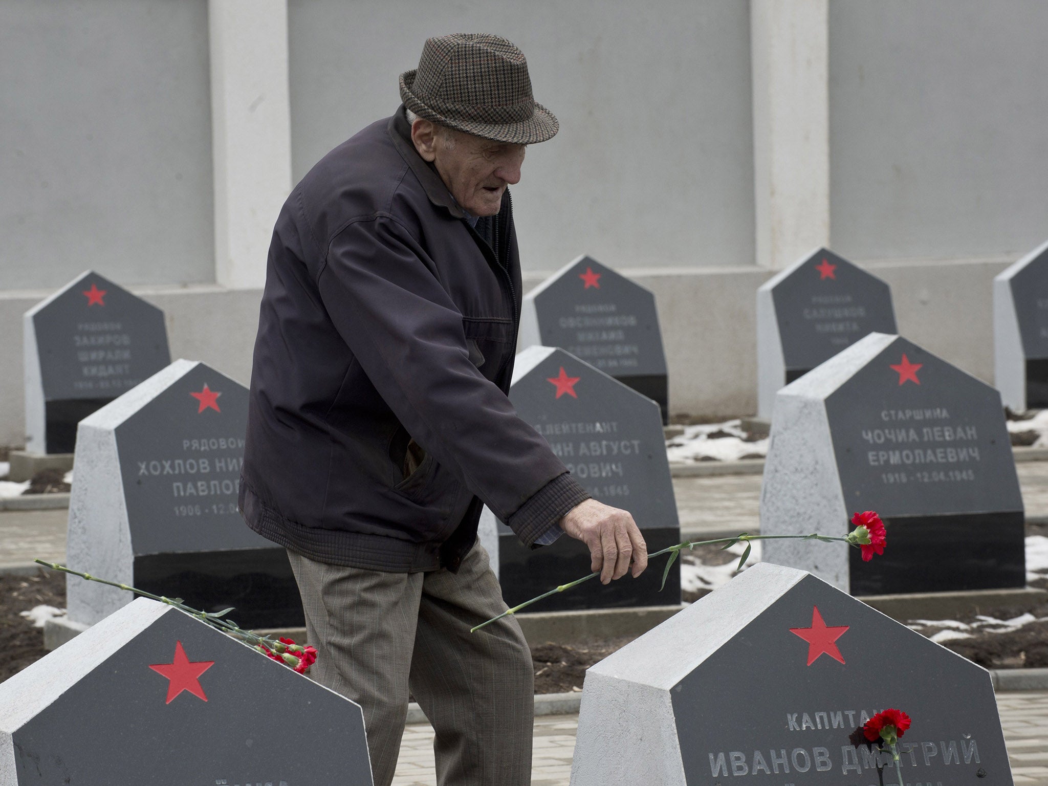 A cemetery for Russian soldiers who fought in the Second World War in Bucharest, Romania