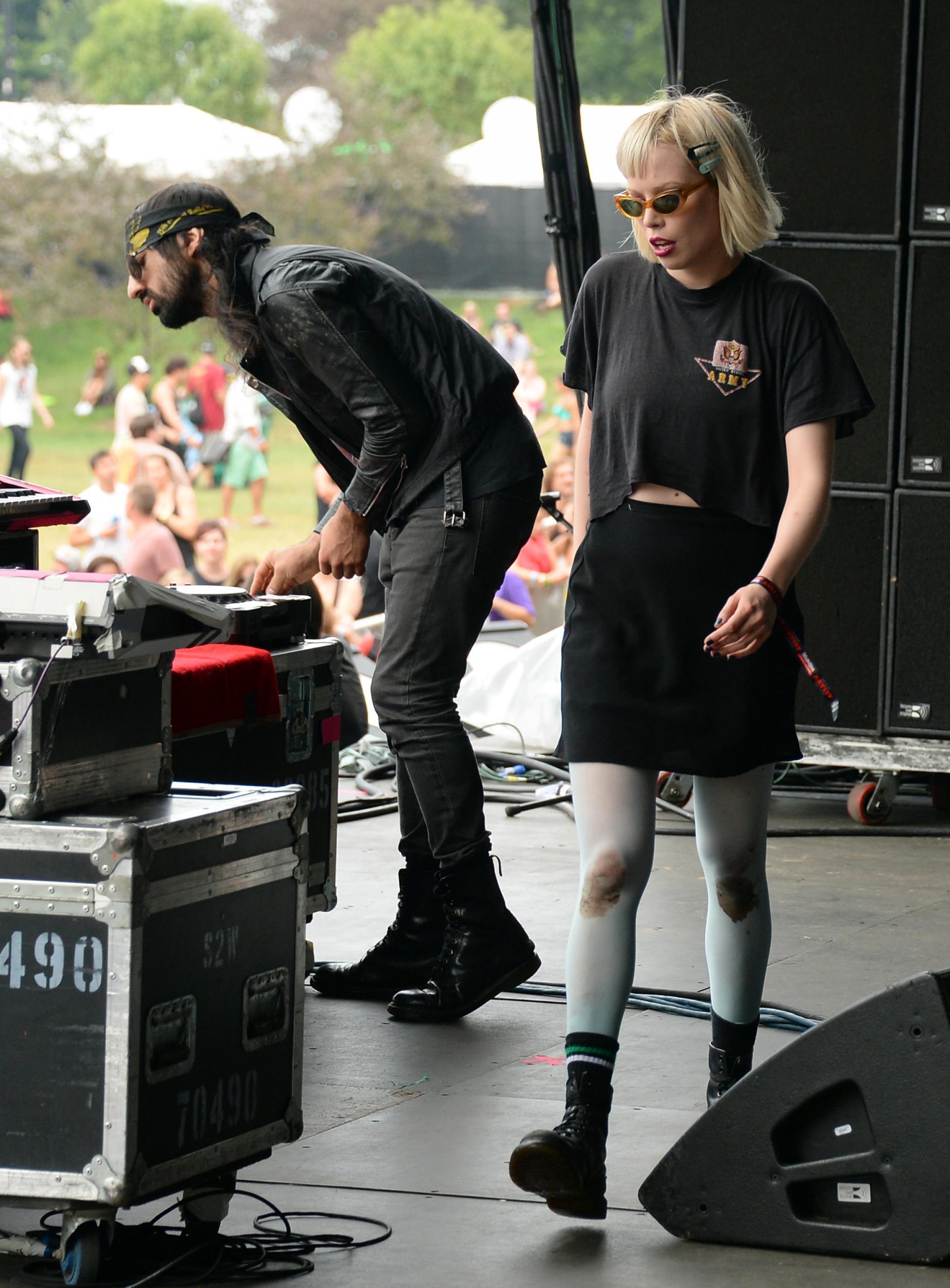 Ethan Kath, left, and Alice Glass perform as Crystal Castles in 2013