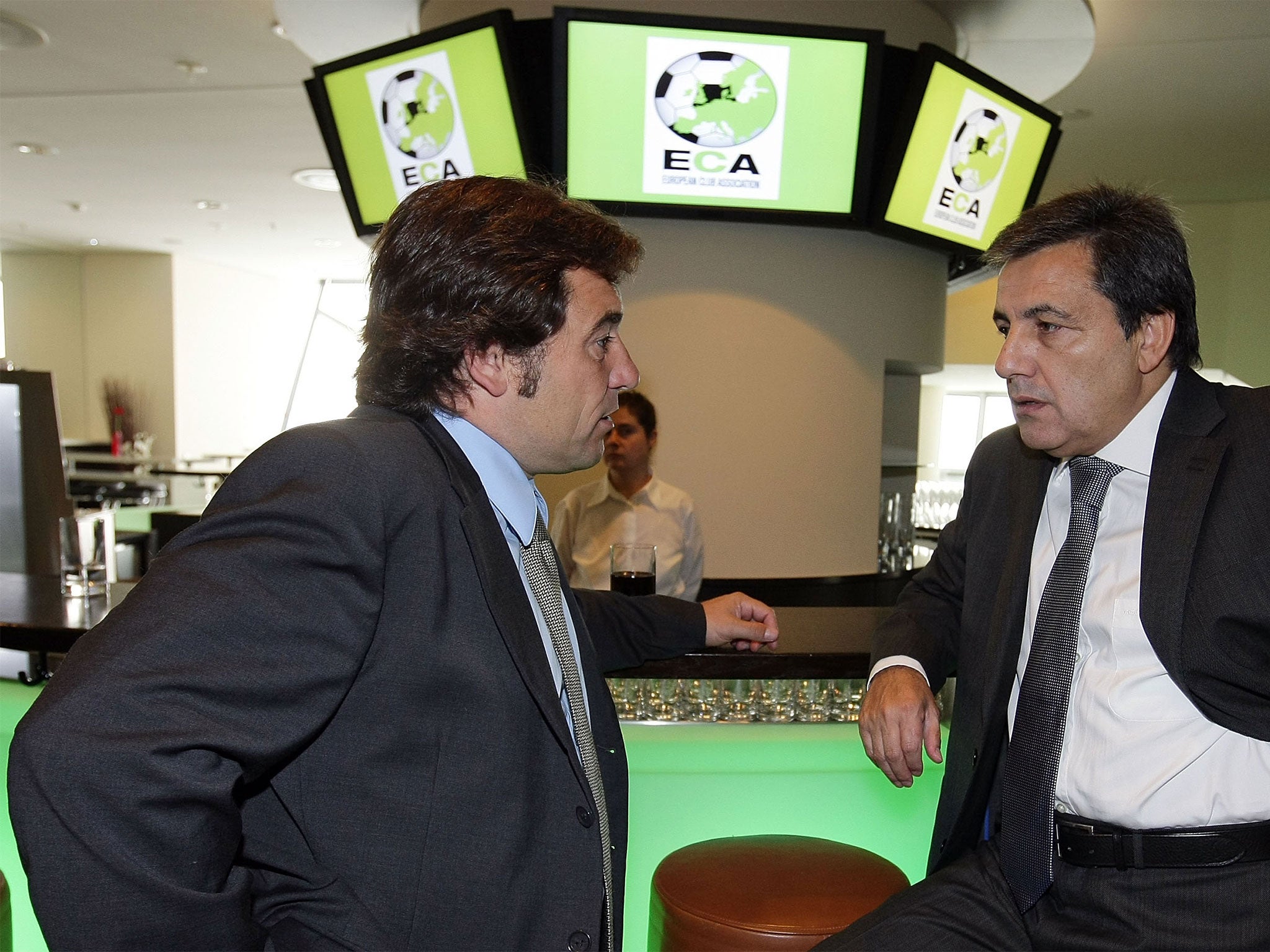 Raul Sanllehi, pictured at the ECA meeting, is a candidate to replace Dick Law