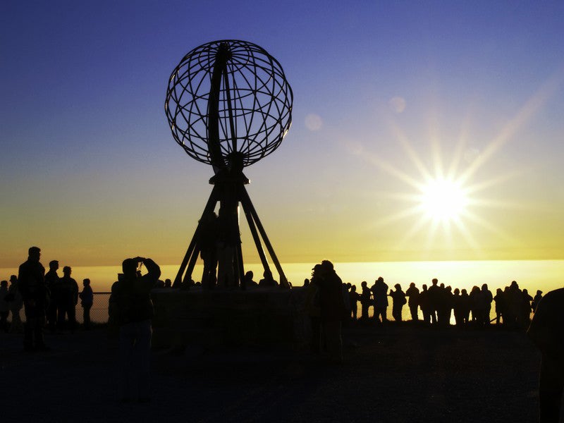 Midnight sun at North Cape