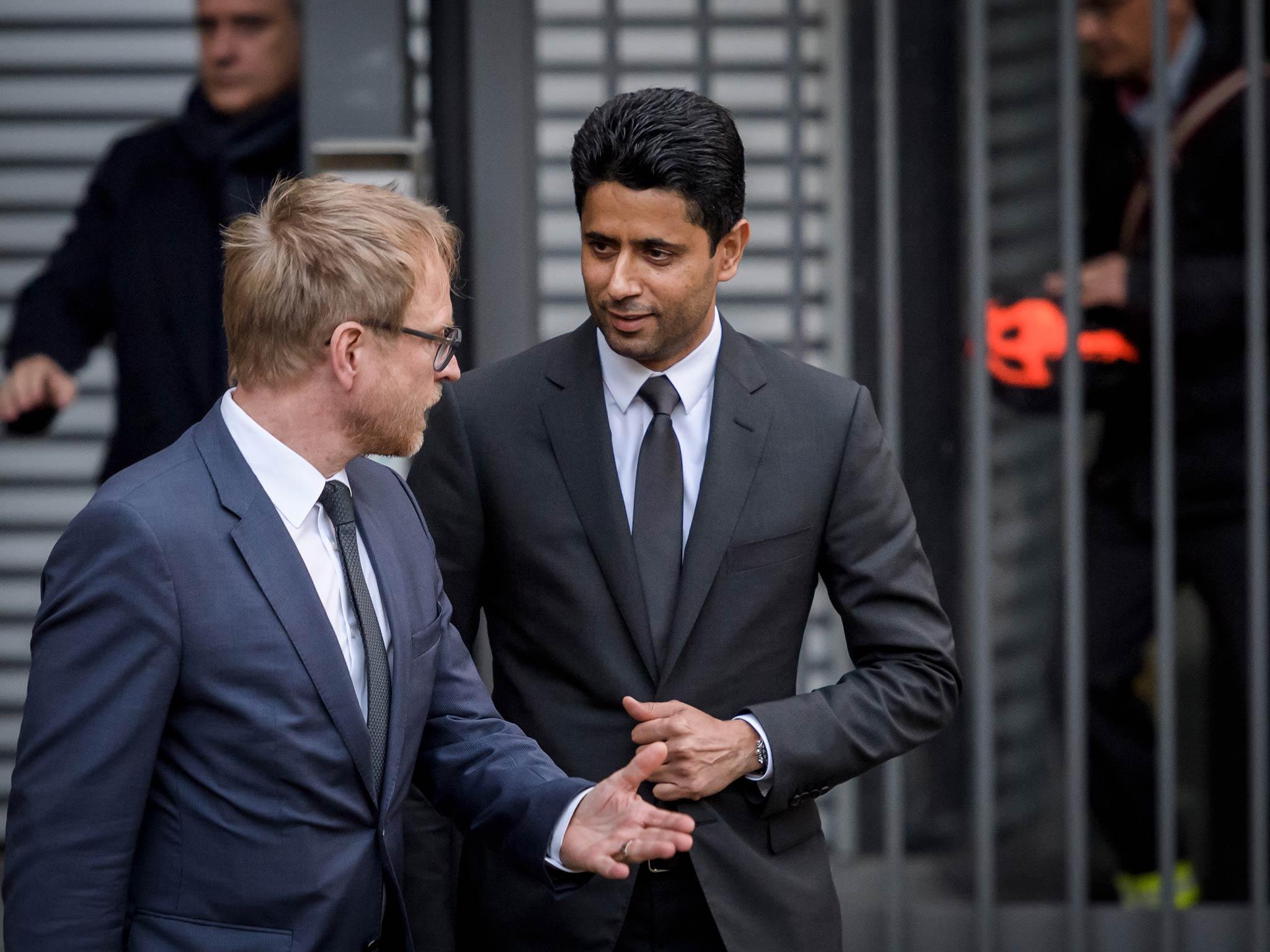 Nasser Al-Khelaifi was subject to a full day of questioning by Swiss investigators. Getty