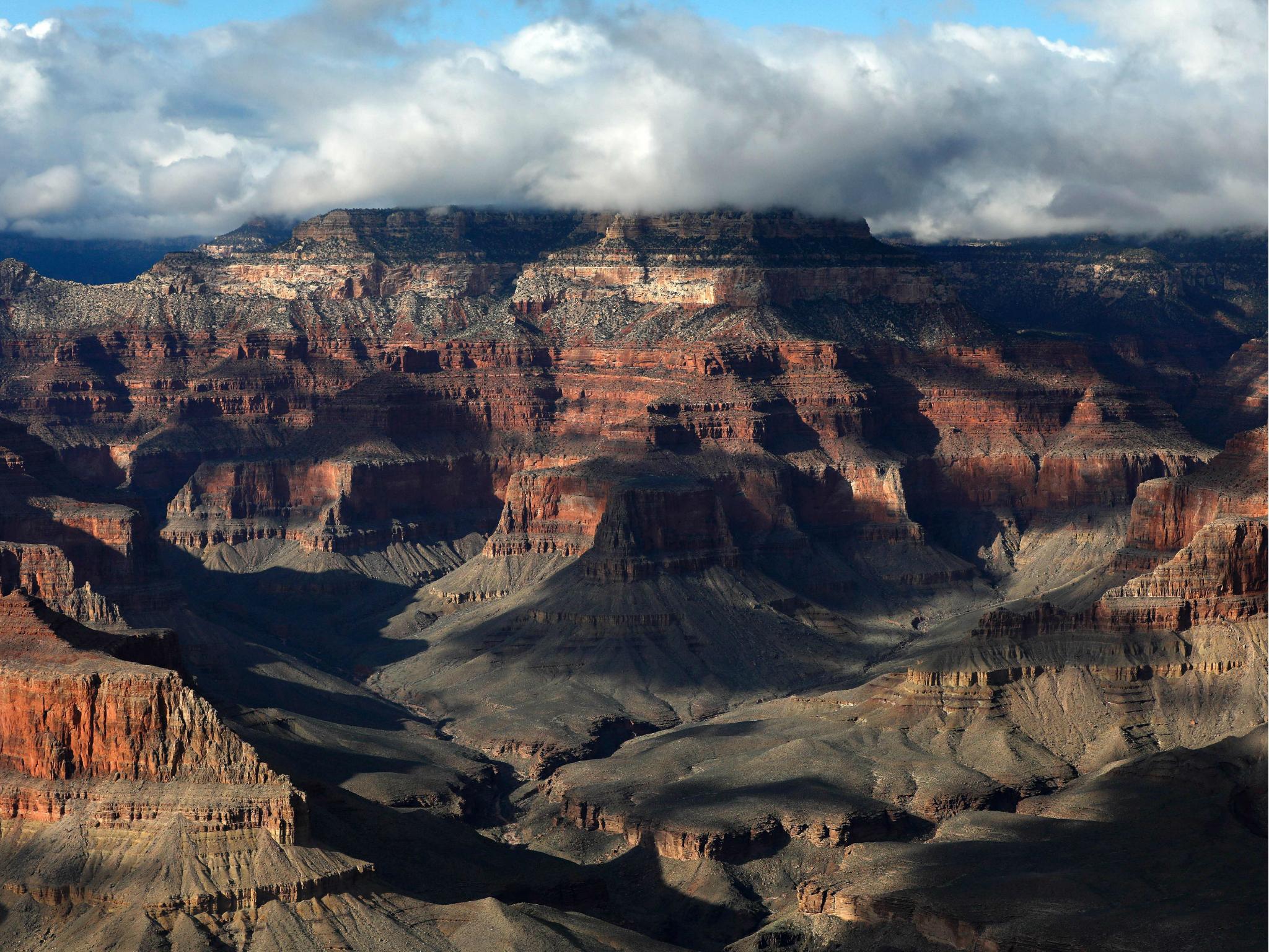 A general view of the South Rim of the Grand Canyon in Grand Canyon National Park, Arizona, on 13 February 2017