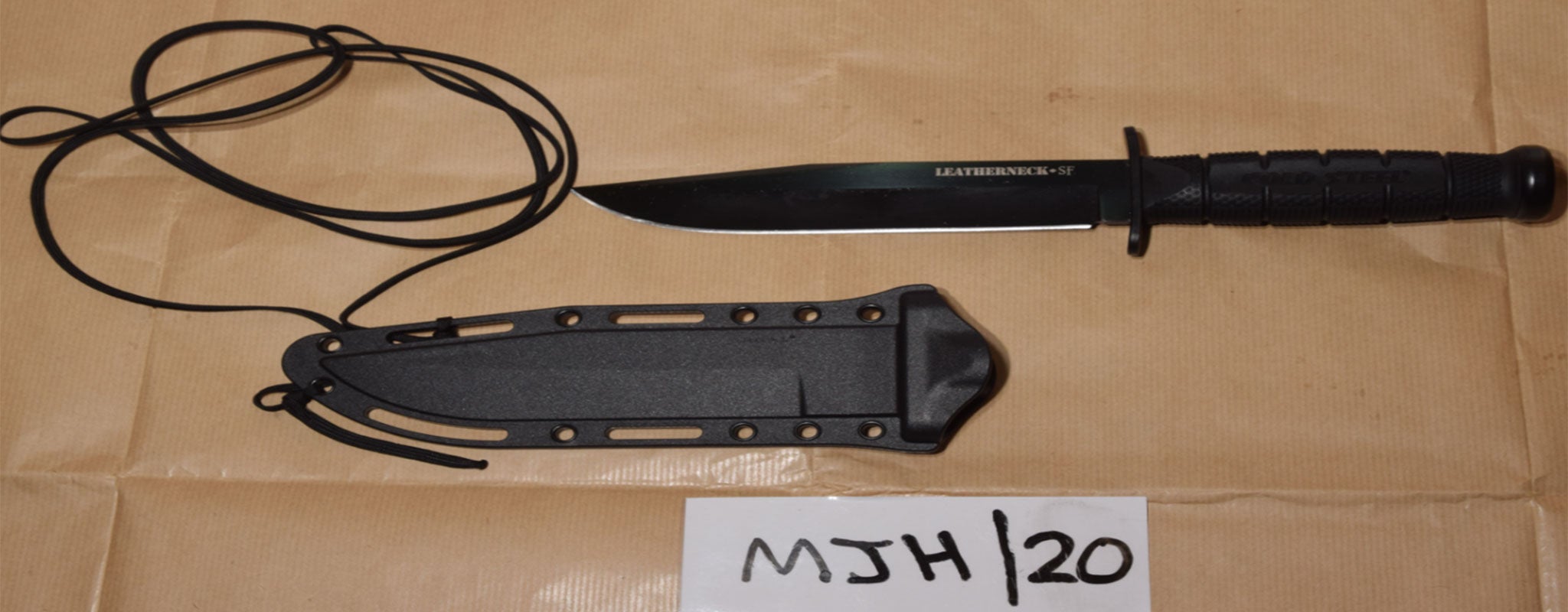 A knife used by a couple in Birmingham to prepare for a terror attack