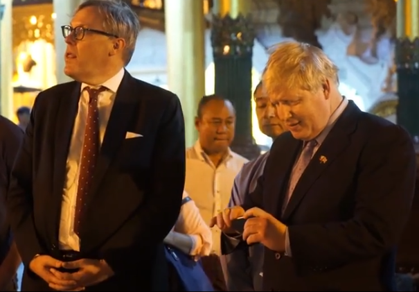 Foreign Secretary Boris Johnson needed to be stopped from reciting colonial poetry in Burma