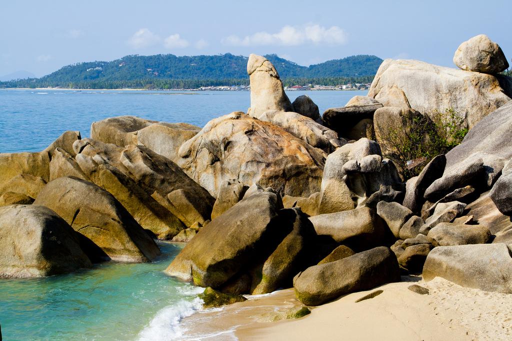 &#13;
The rock on Koh Samui in Thailand is considered sacred by locals &#13;