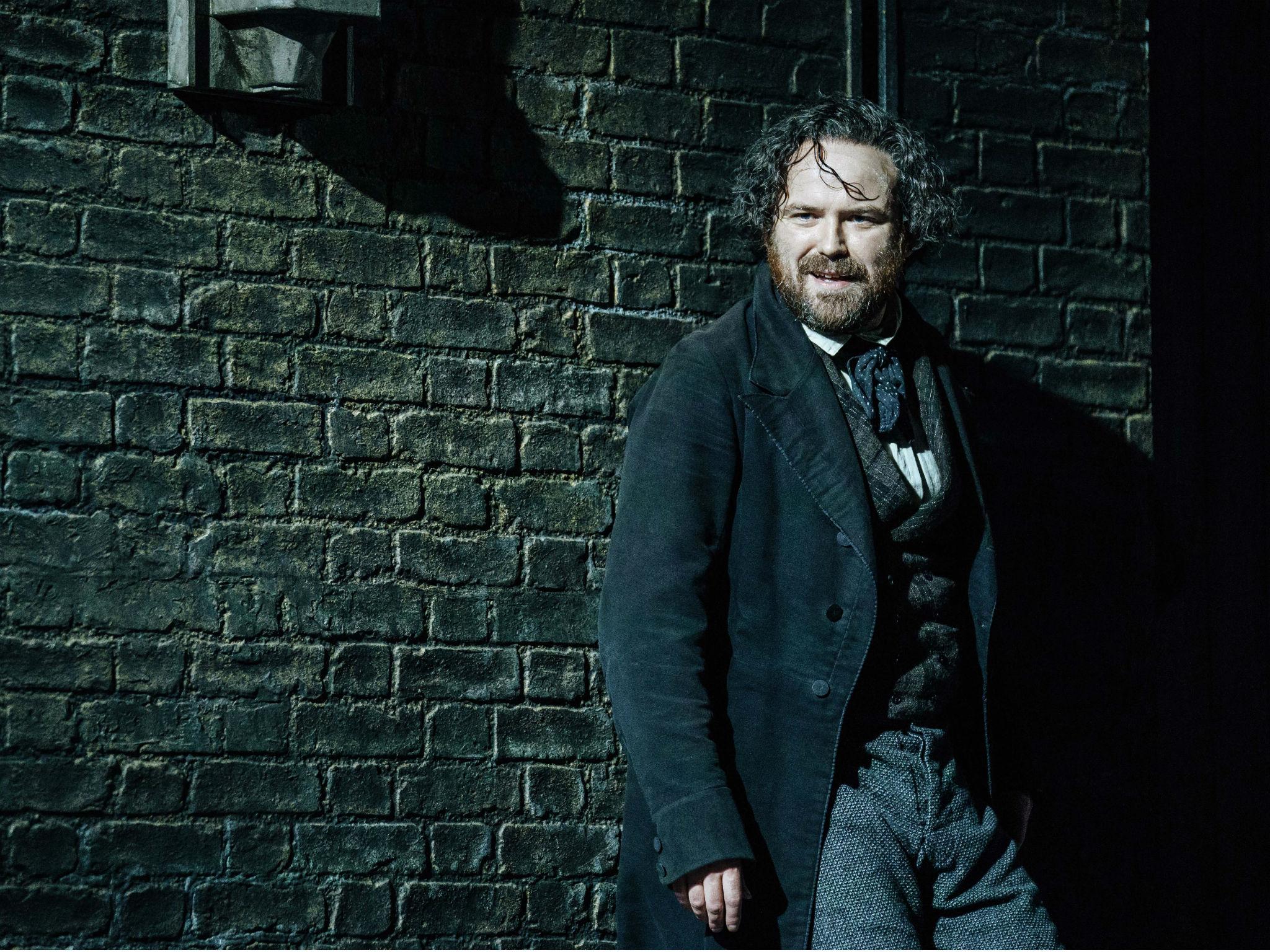 Rory Kinnear as Karl Marx in 'Young Marx' at the Bridge Theatre