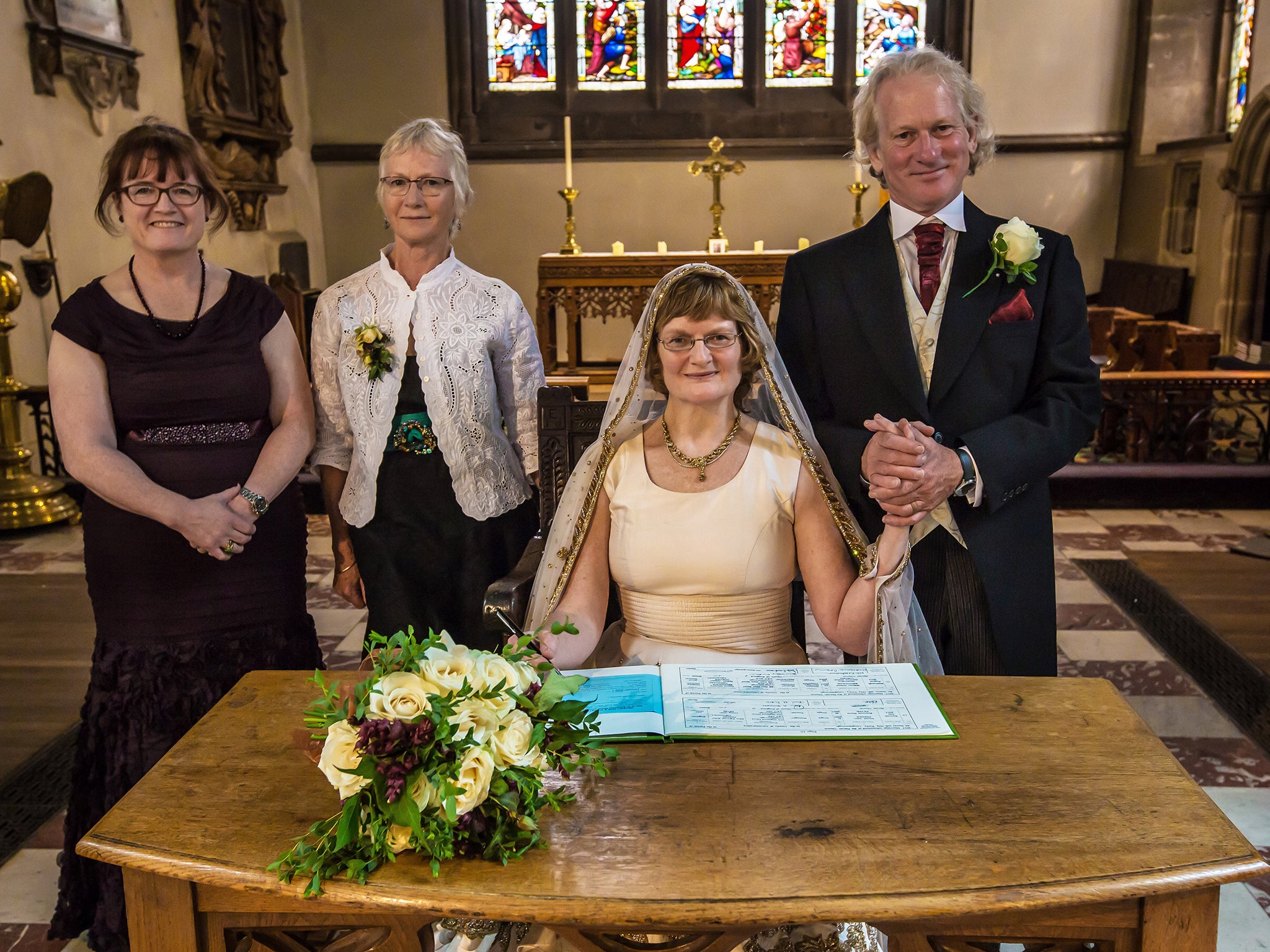 Bill and Madeleine on their wedding day in August