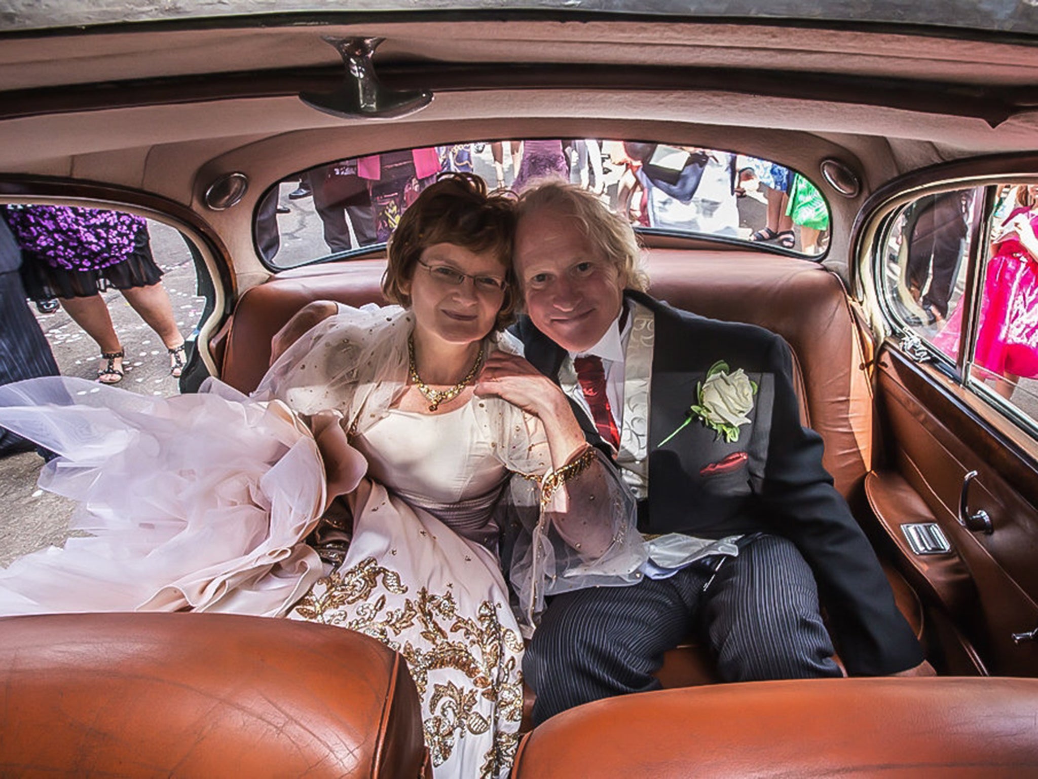 Bill and Madeleine on their wedding day in August