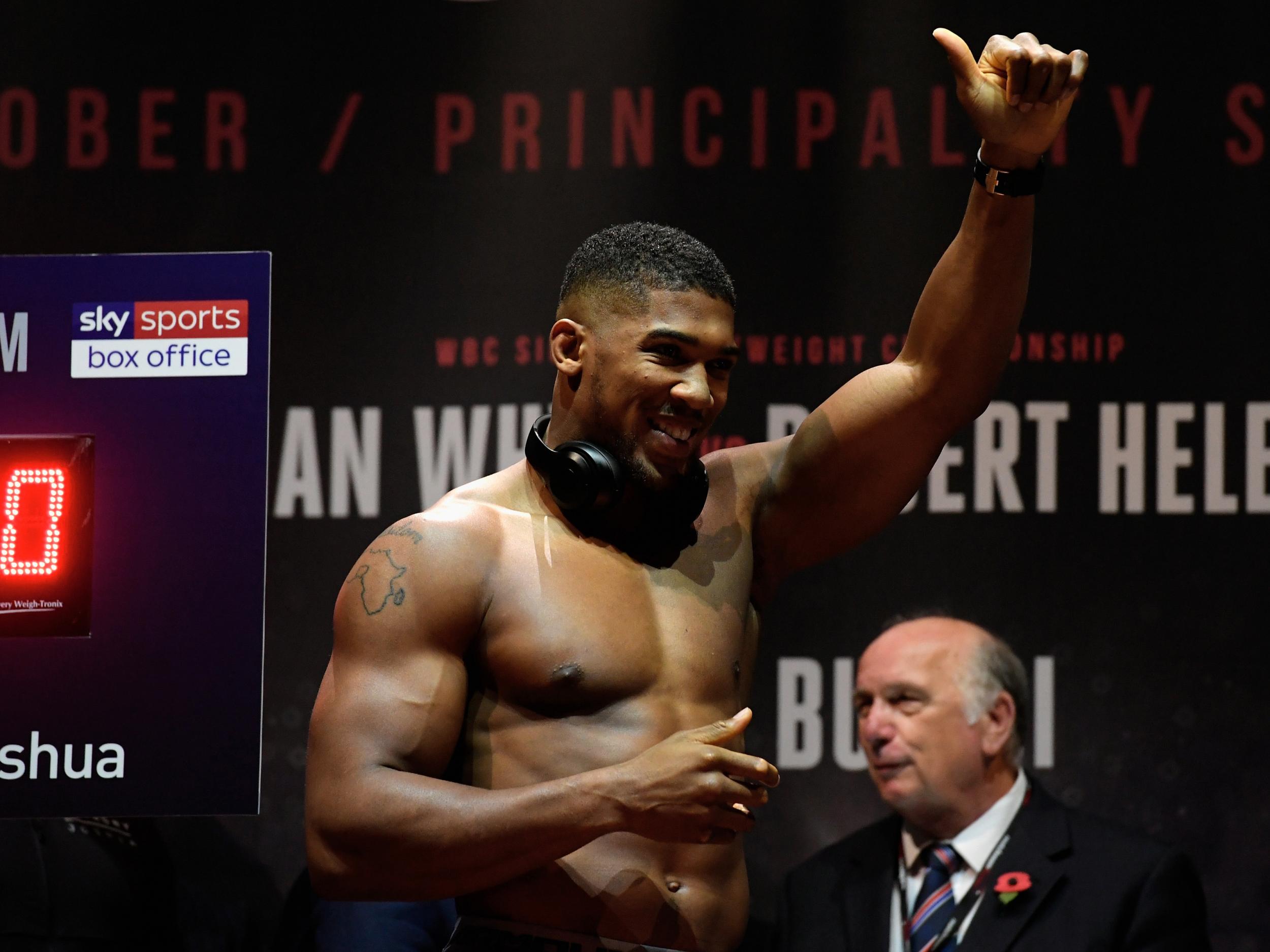 Joshua was awarded fighter of the year at the weigh-in