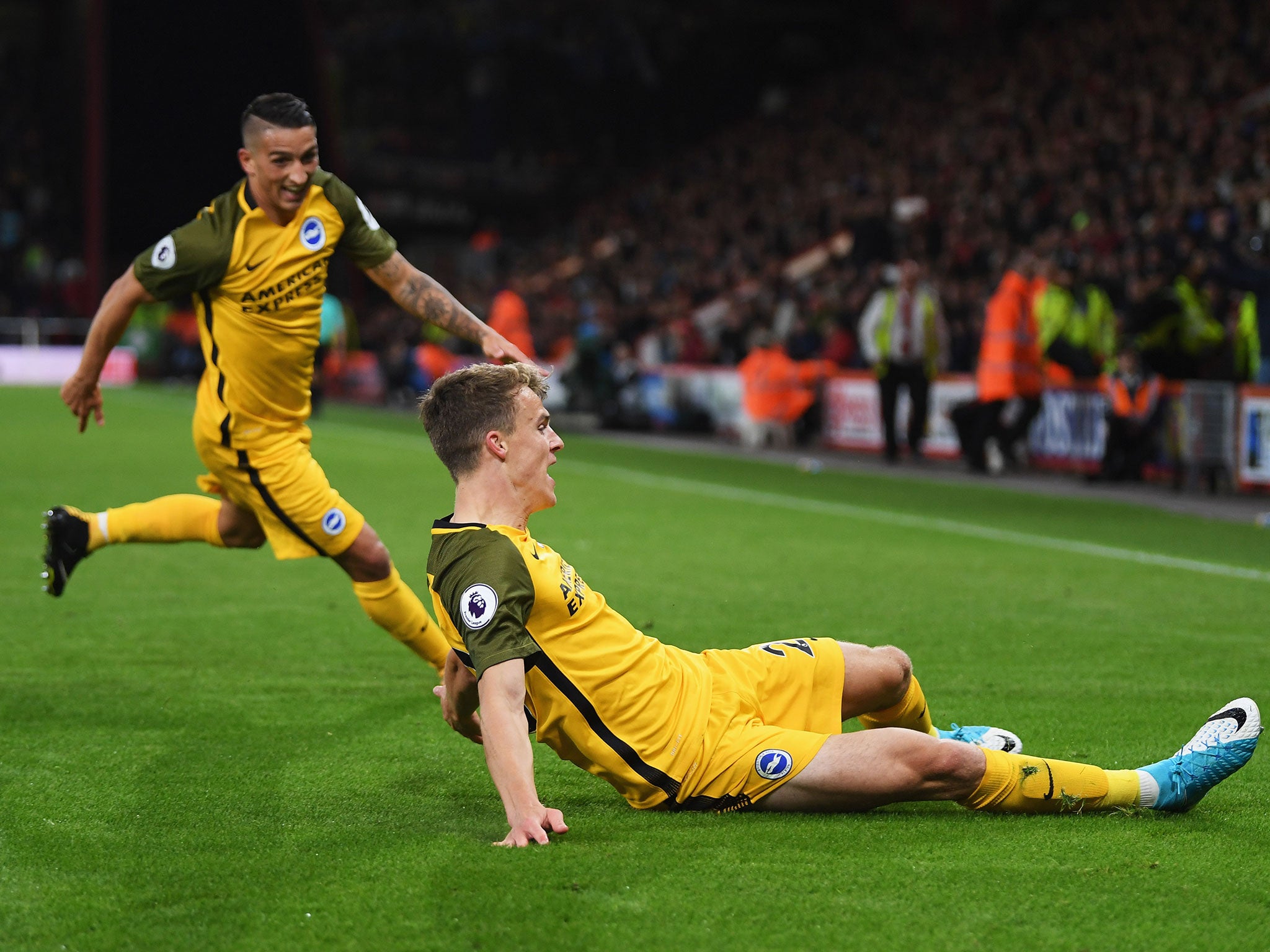 March celebrates scoring against Bournemouth last month