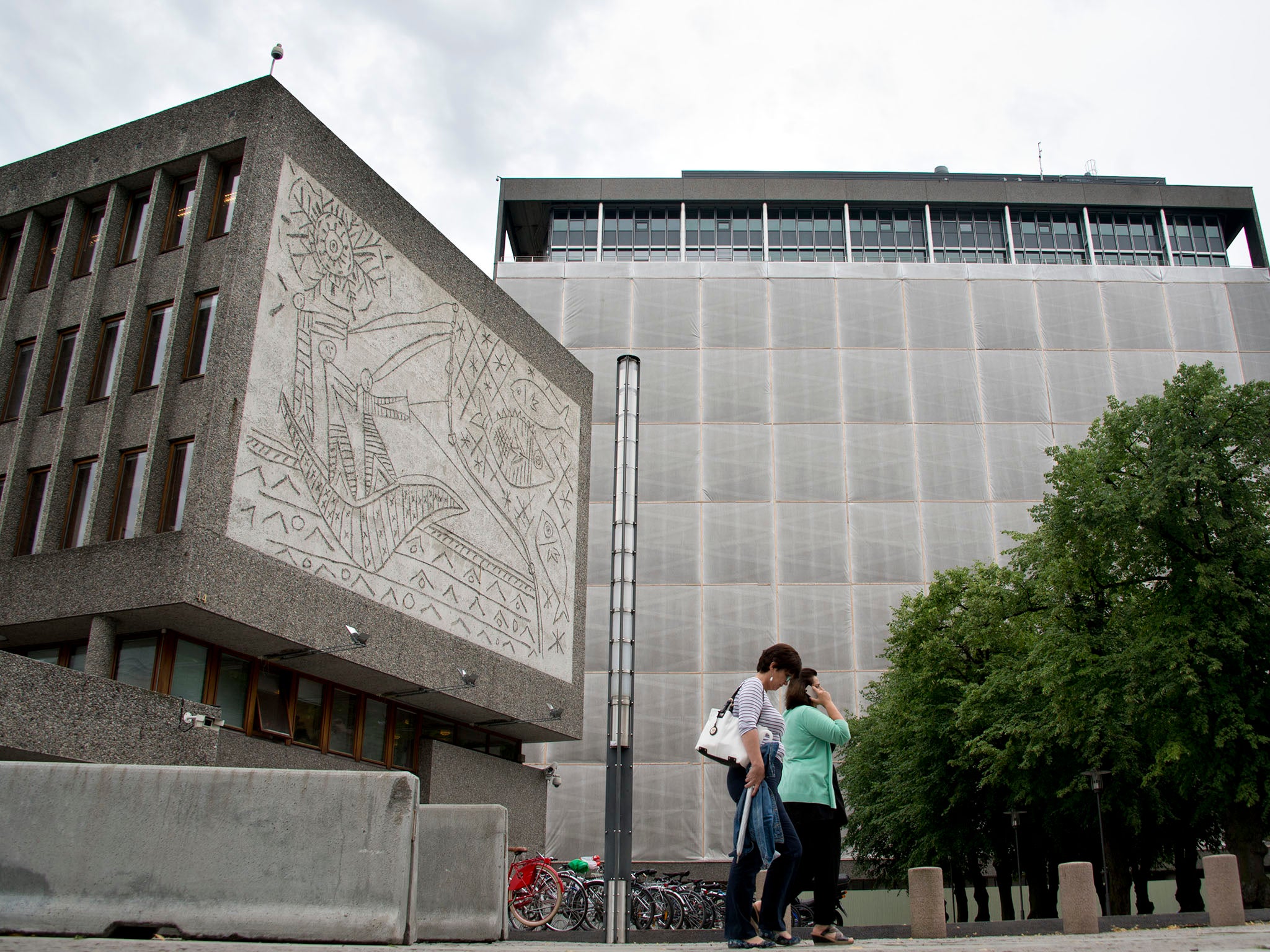 ‘The Fishermen’ survived the bombing unscathed, but other government buildings bearing the artist's murals were severely damaged