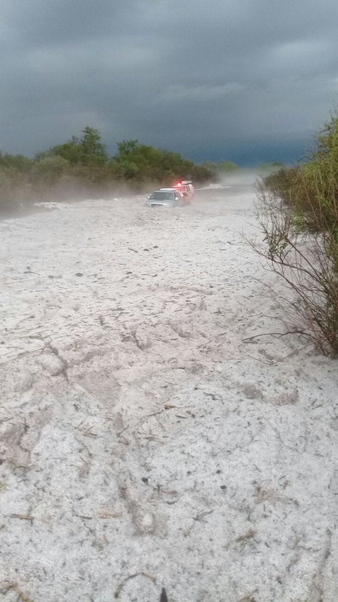 Cordoba was covered in almost five feet of hailstones