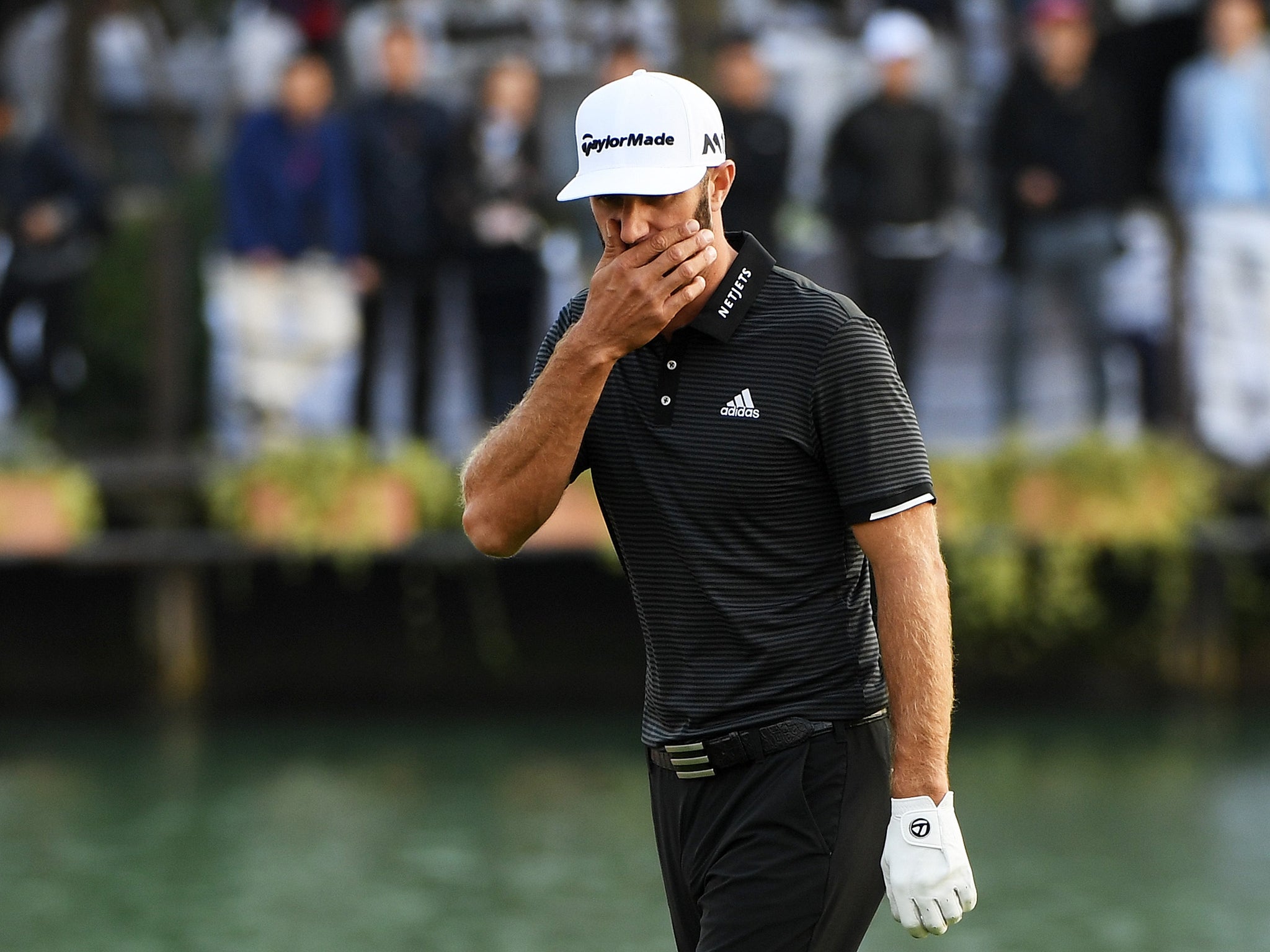 Dustin Johnson's 77 saw him let slip a six-shot lead