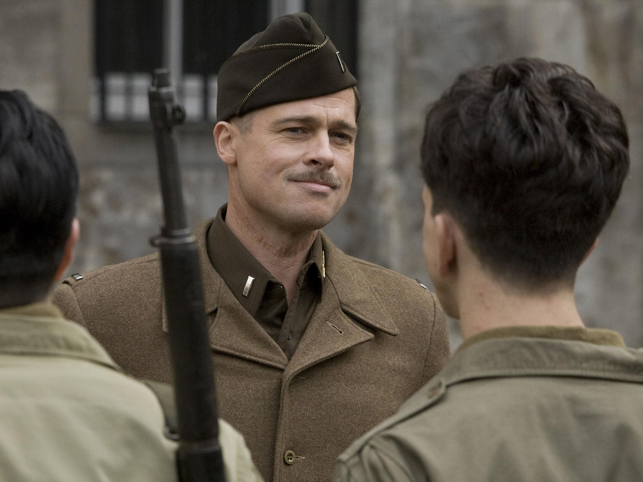 A tached Brad Pitt in ‘Inglourious Bastards’ (Rex)