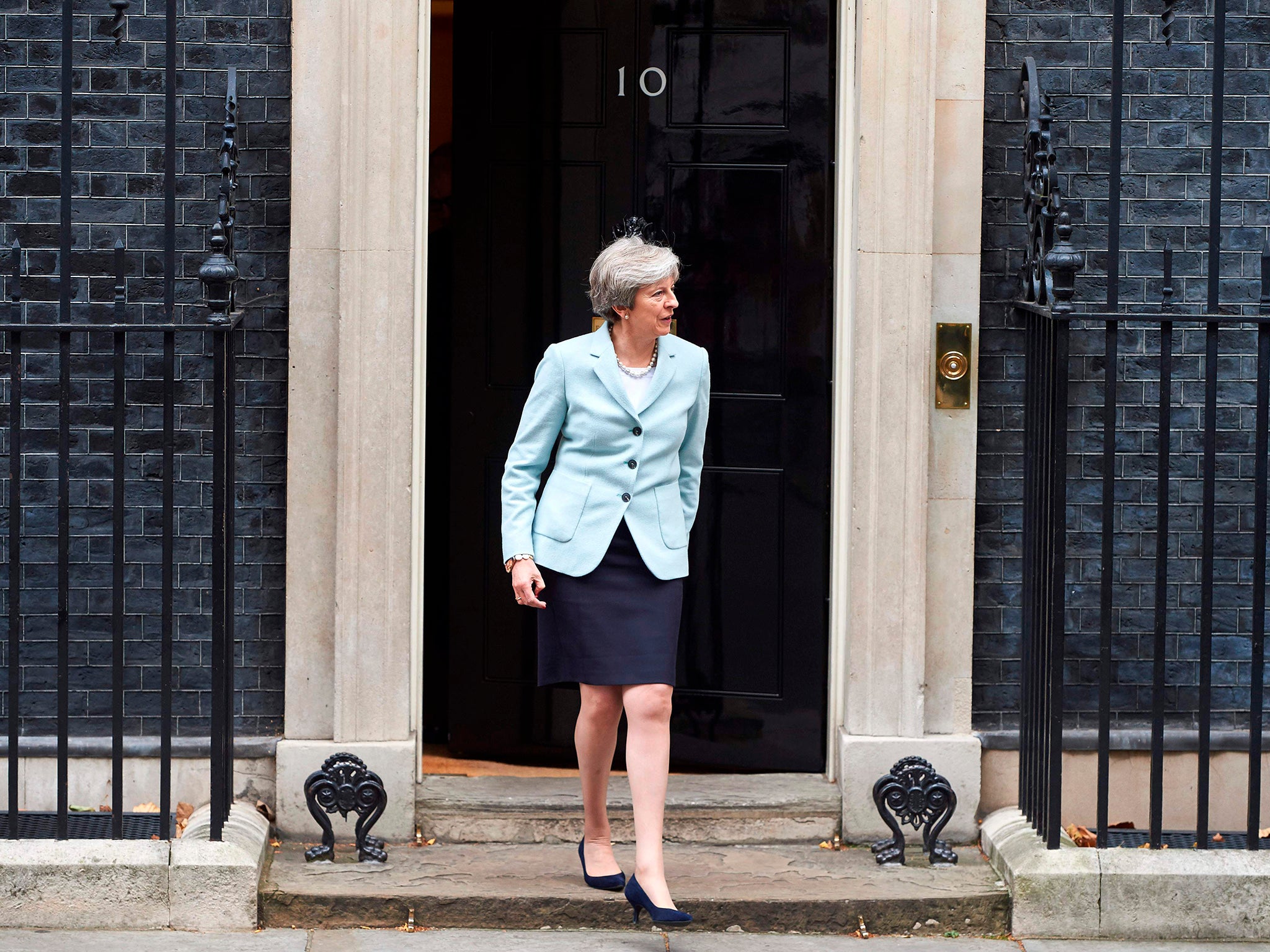 Theresa May leaves 10 Downing Street