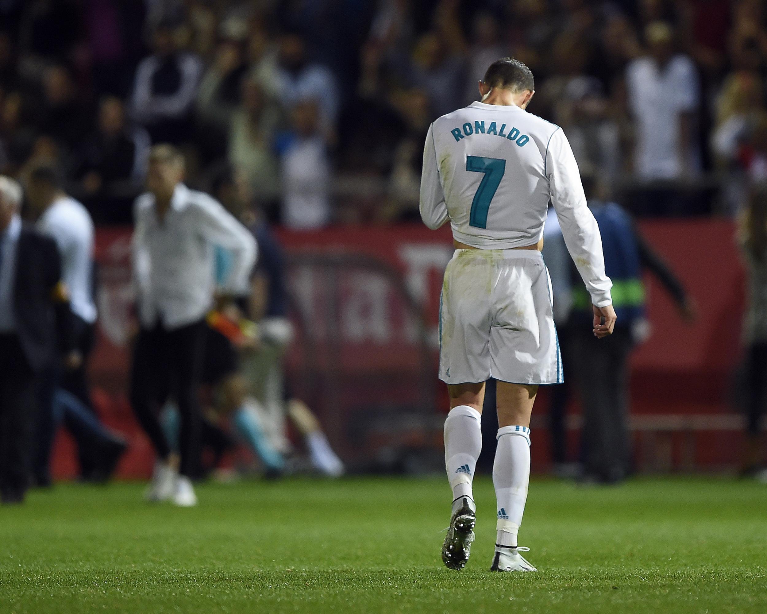 Ronaldo was frustrated in the defeat to Girona