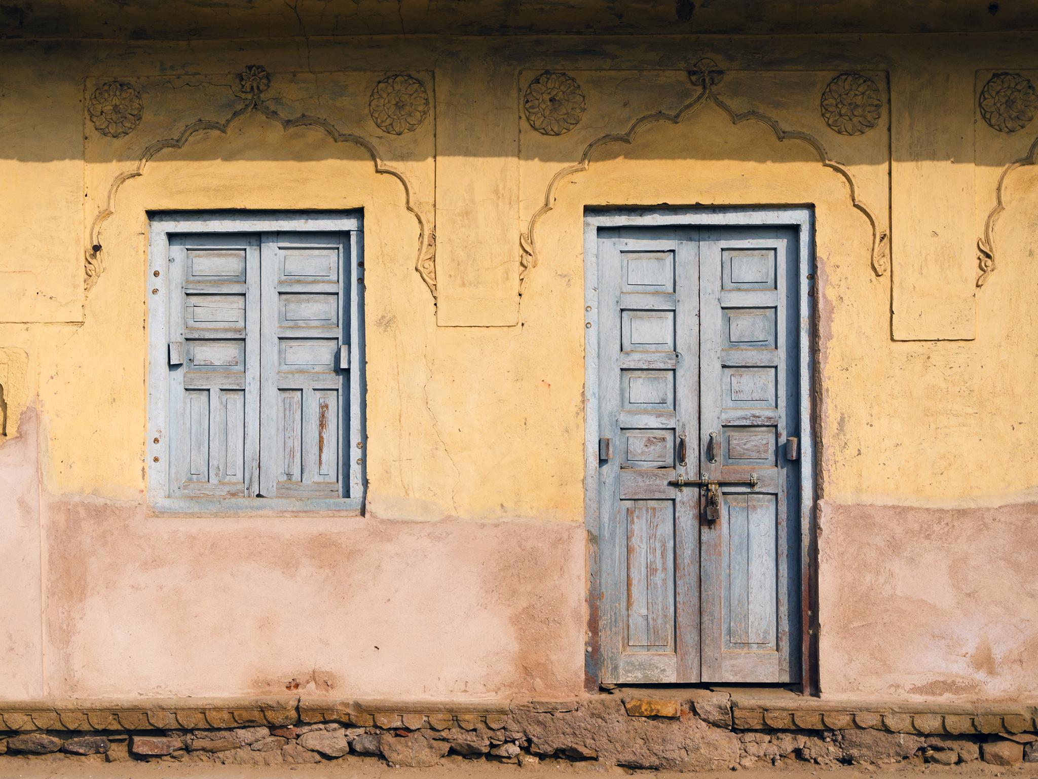 Traditional door and window in India