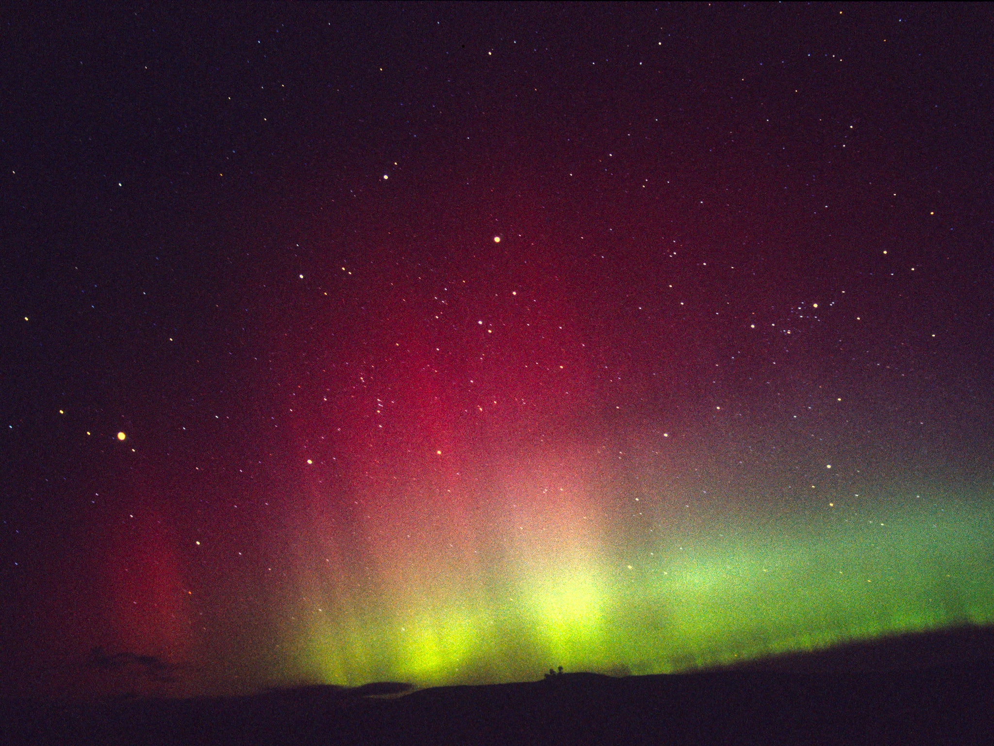 Aurora borealis over Aberdeenshire, where locals dub it ‘The Merrie Dancers’