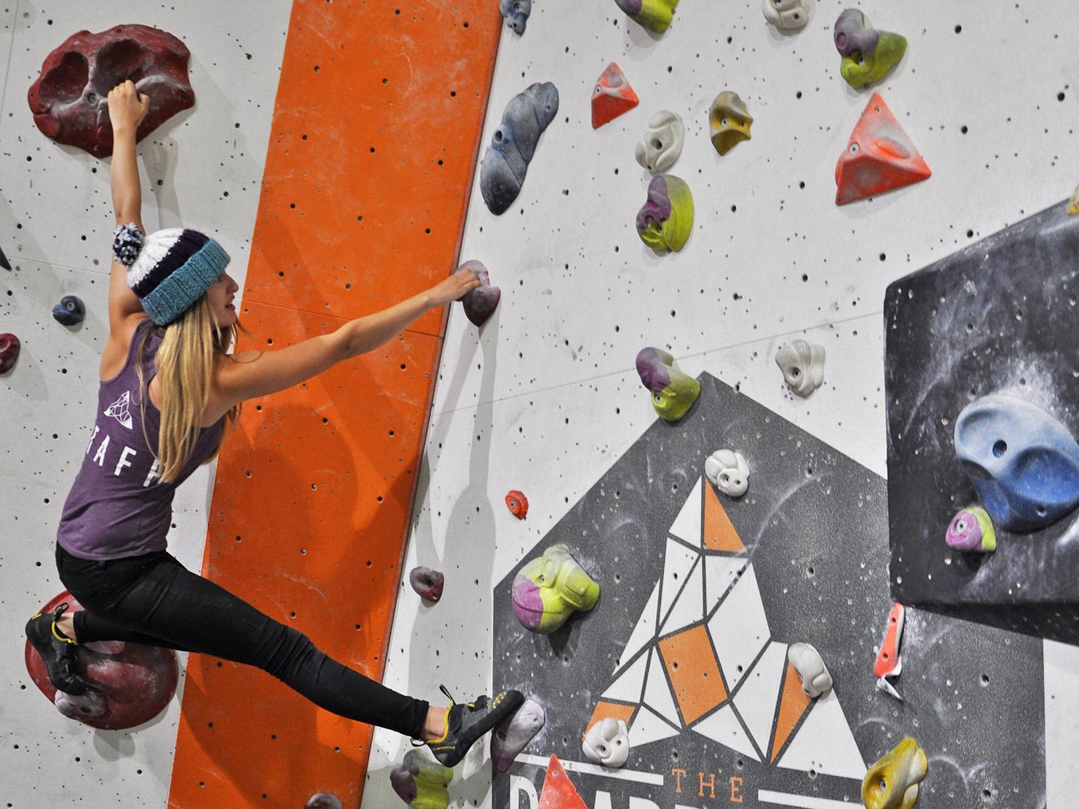 The British Mountaineering Council estimates that women make up between 30 to 40 per cent of indoor climbers