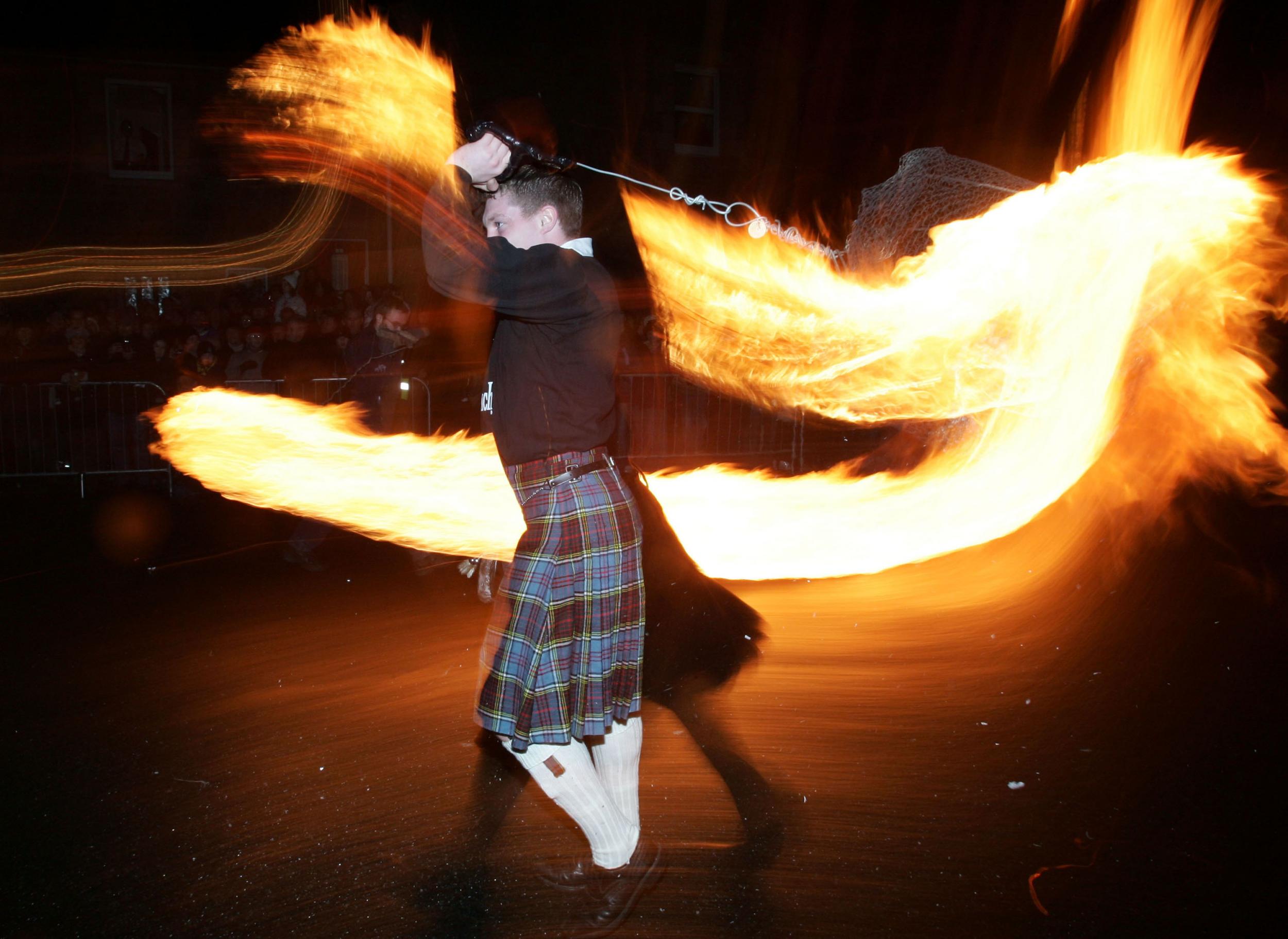 Stonehaven celebrates Hogmanay with swinging fireballs