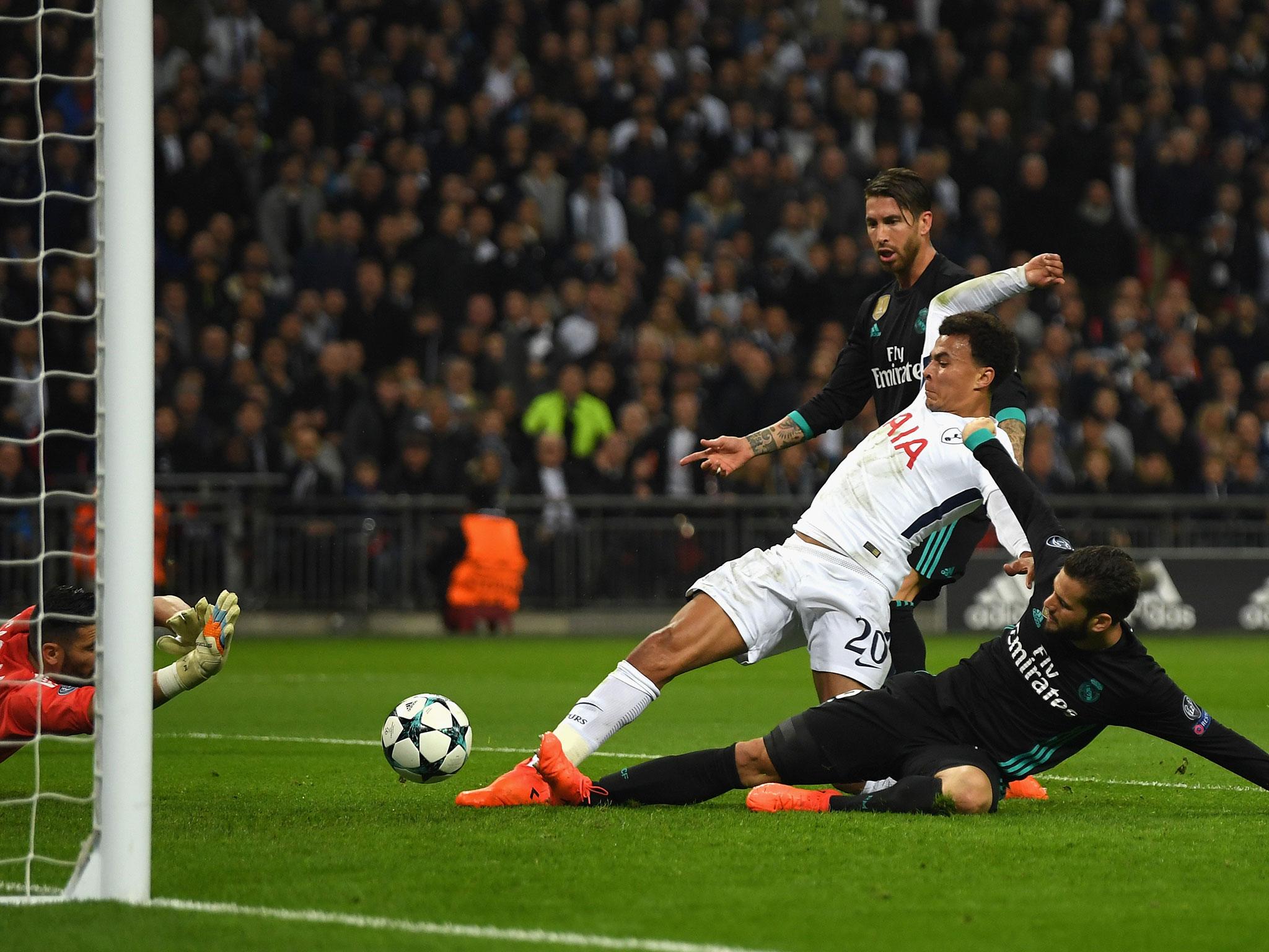 Alli scores for Tottenham, setting them on their way to a famous win