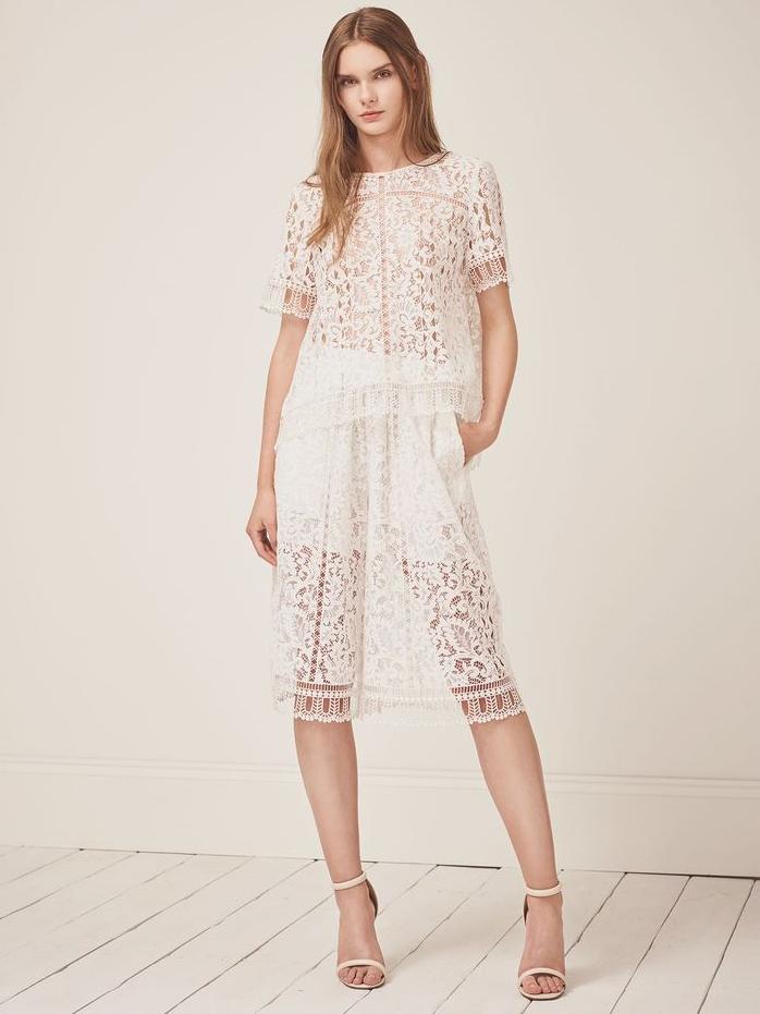 Arta lace top £80, Arta culottes £90