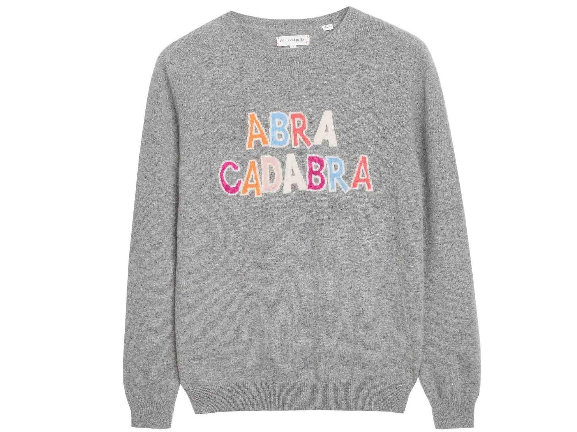 Grey Abracadabra Cashmere Sweater, £350, Chinti &amp; Parker